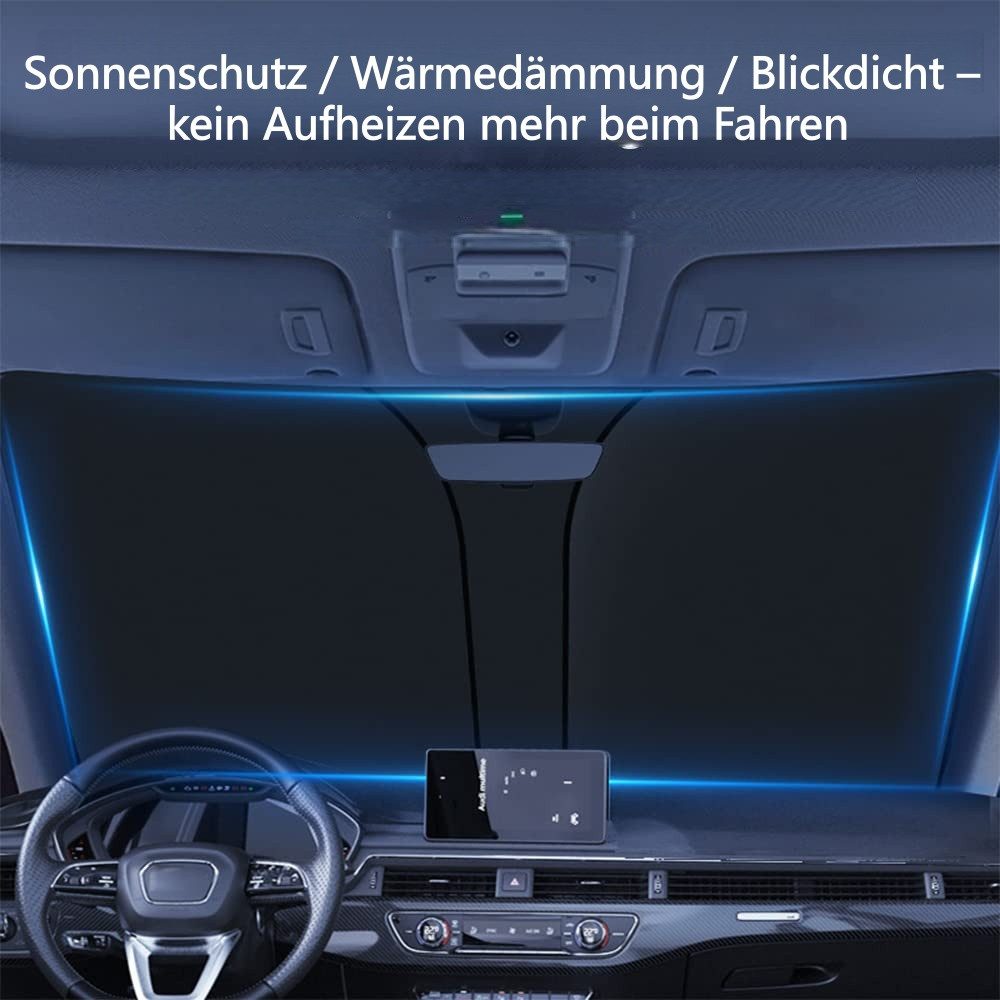FOUORTUNATE-BEE Autosonnenschutz Auto Frontscheiben Sonnenschutz 145x80 cm, Faltbare Abdeckung, Windschutzscheiben Abdeckung für Sommer, UV- und Hitzeschutz
