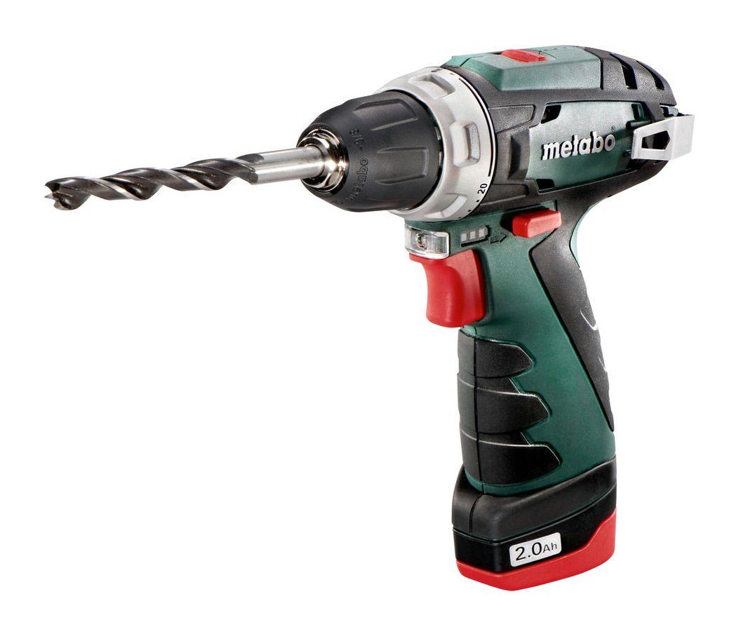 metabo Akku-Bohrschrauber PowerMaxx BS Basic, 11 V, Akku-Bohrmaschine 2 x 2 Ah Li-Ion im Kunststoffkoffer