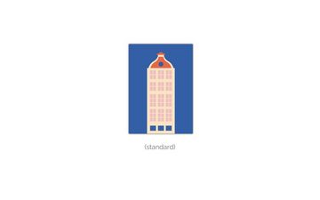 MOTIVISSO Poster Haus Sand/Blau - Dreamy Dutch Collection