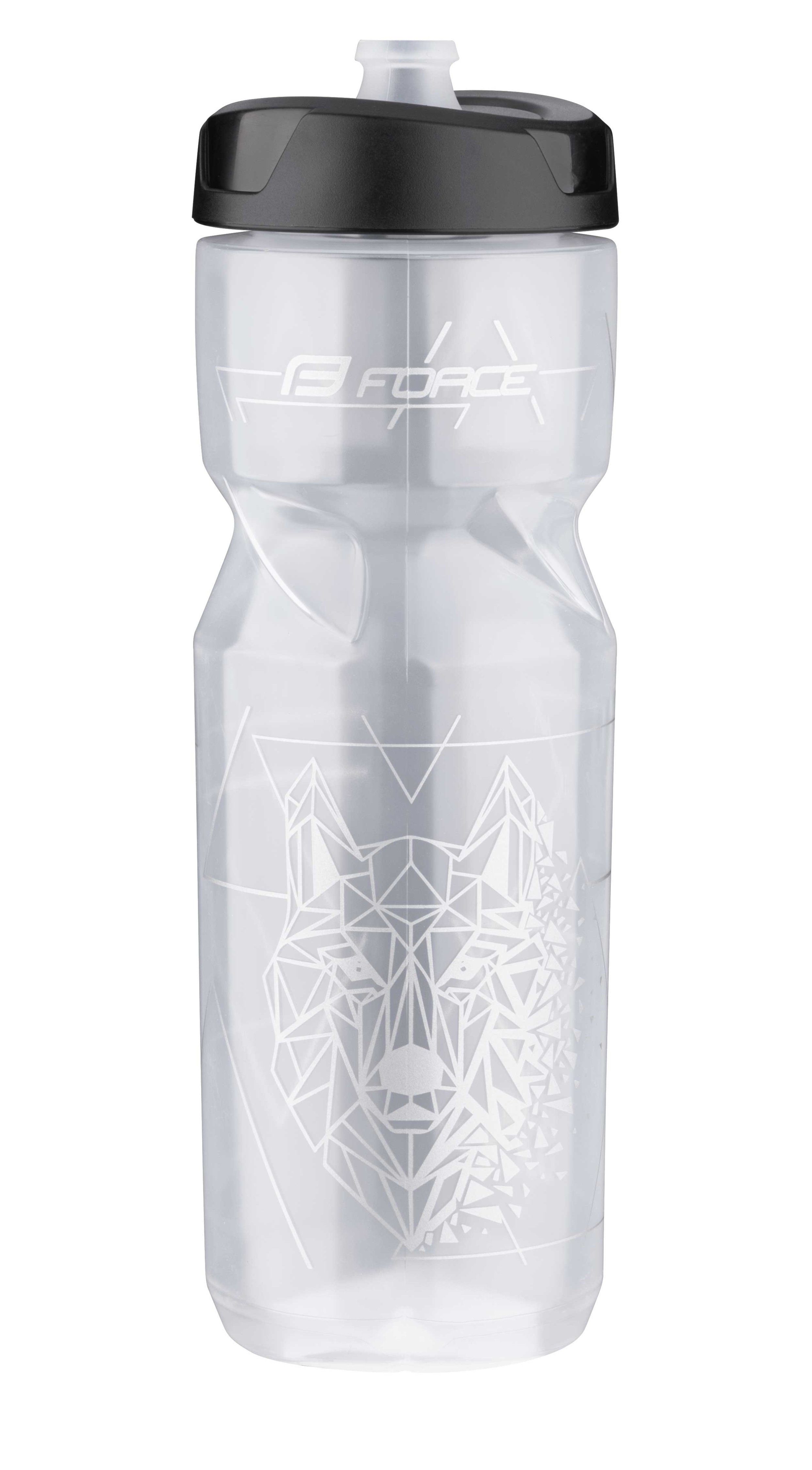 FORCE Trinkflasche Flasche FORCE LONE WOLF 0,8 l silbrig-transparent