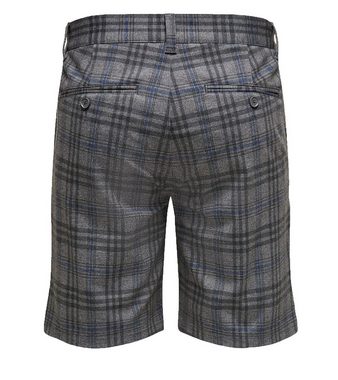 ONLY & SONS Bermudas ONLY & SONS Mark Check Herren Business-Bermuda kurze Hose Grau/Blau