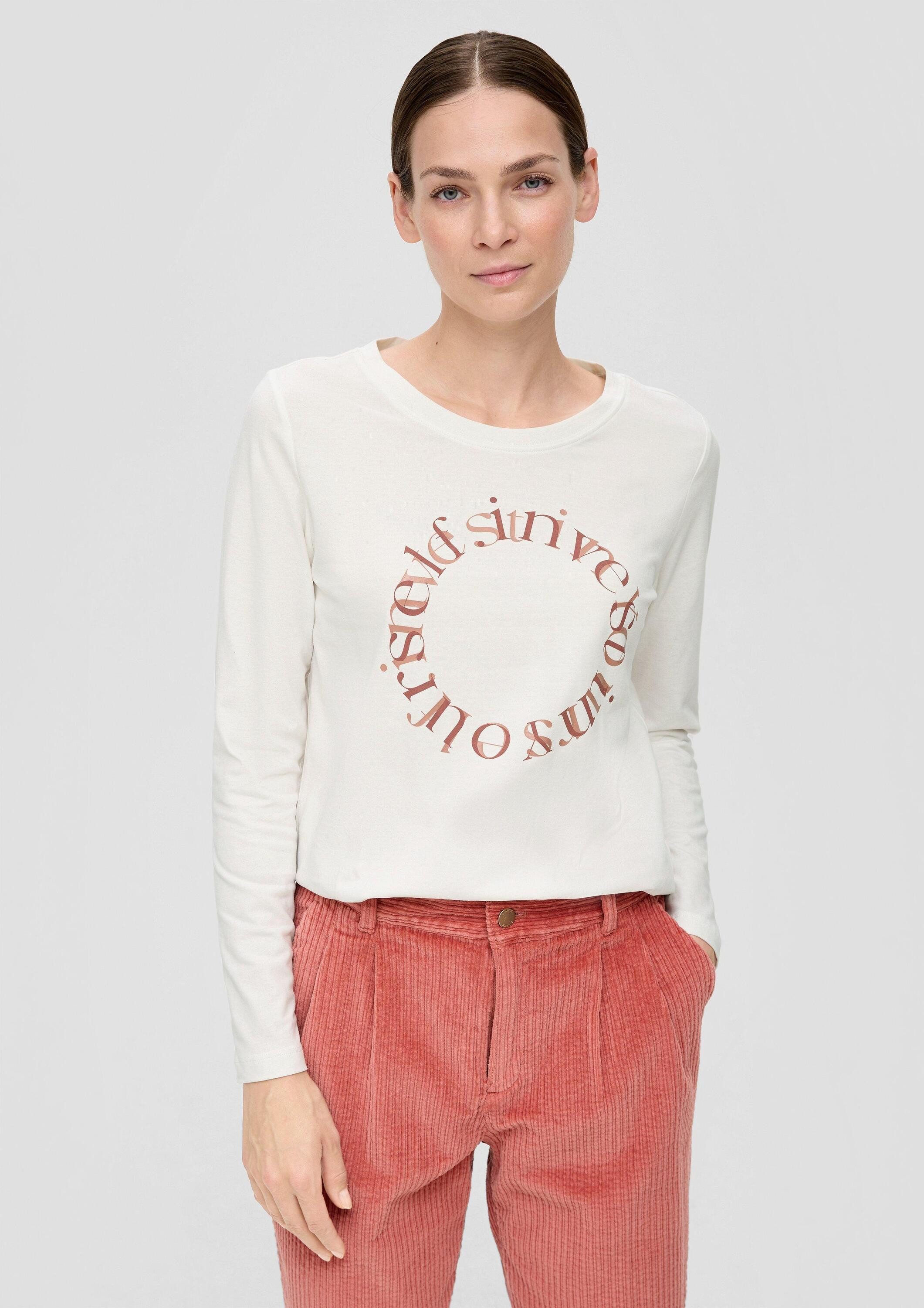 s.Oliver Langarmshirt T-Shirt Longsleeve mit Statement-Print günstig online kaufen