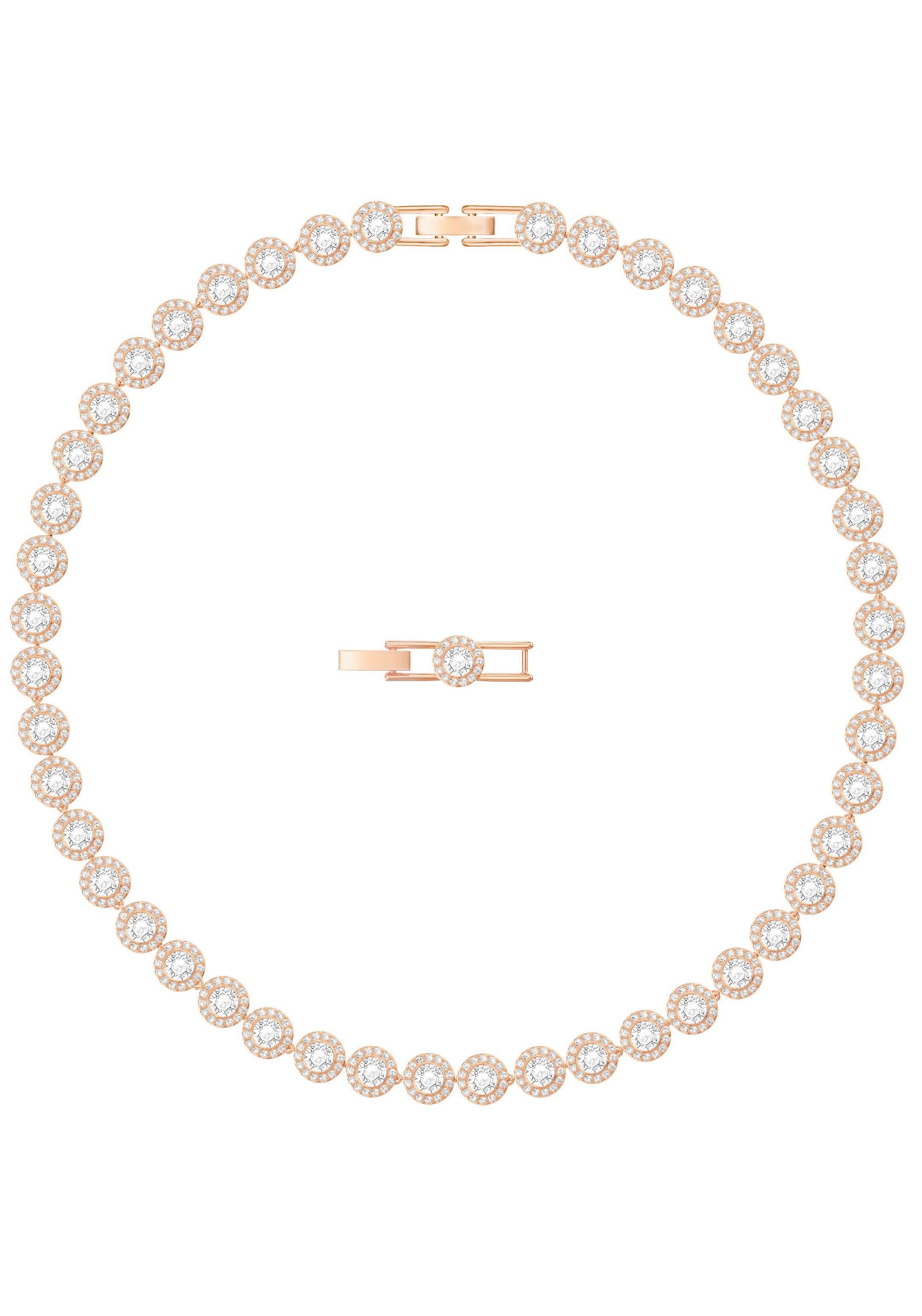 Swarovski Collier Angelic, weiss, rosé Vergoldung, 5367845, mit Swarovski® Kristall