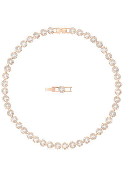 Swarovski Collier Angelic, weiss, rosé Vergoldung, 5367845, mit Swarovski® Kristall