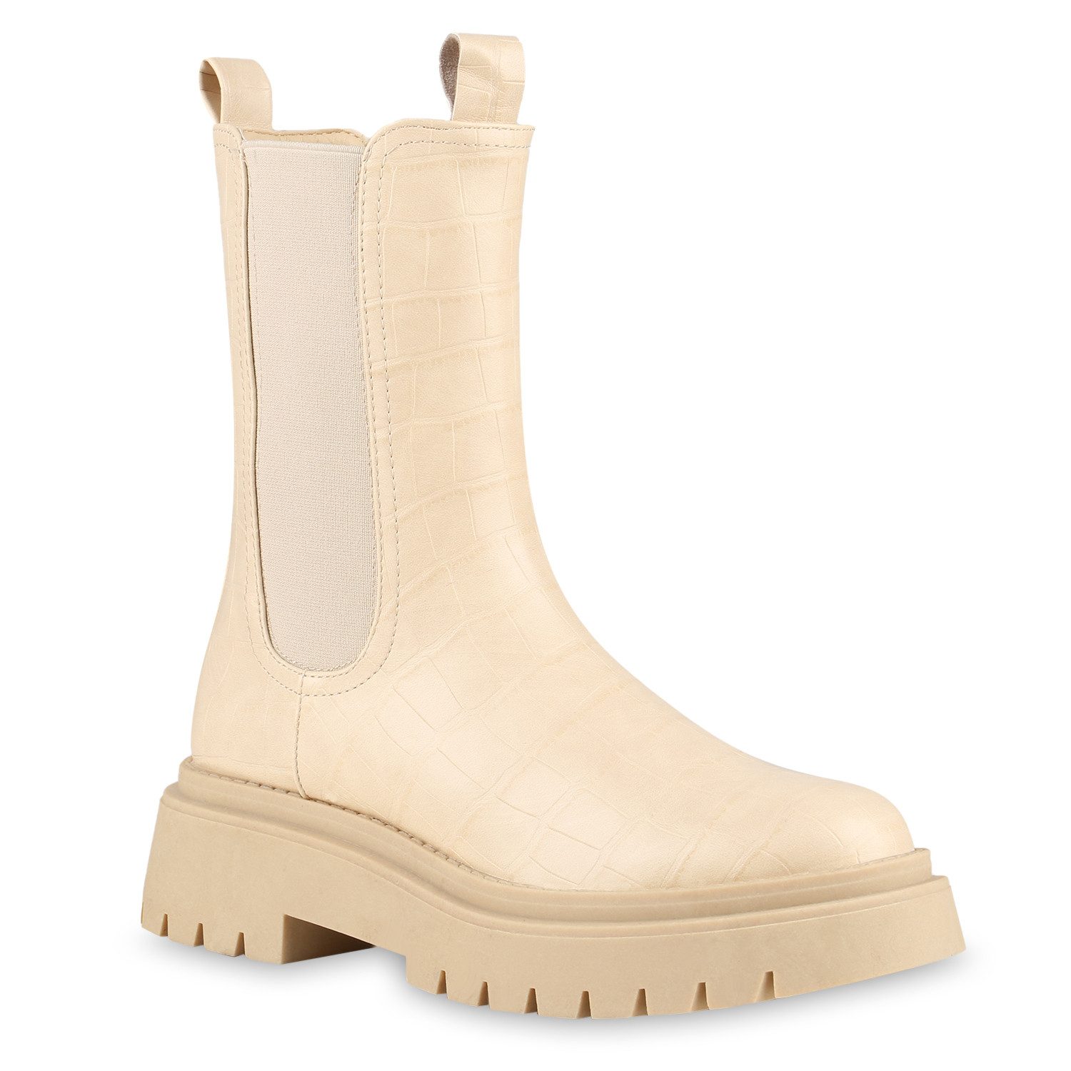 VAN HILL 838058 Plateaustiefel Damen Leicht Gefütterte Plateaustiefel Stief günstig online kaufen