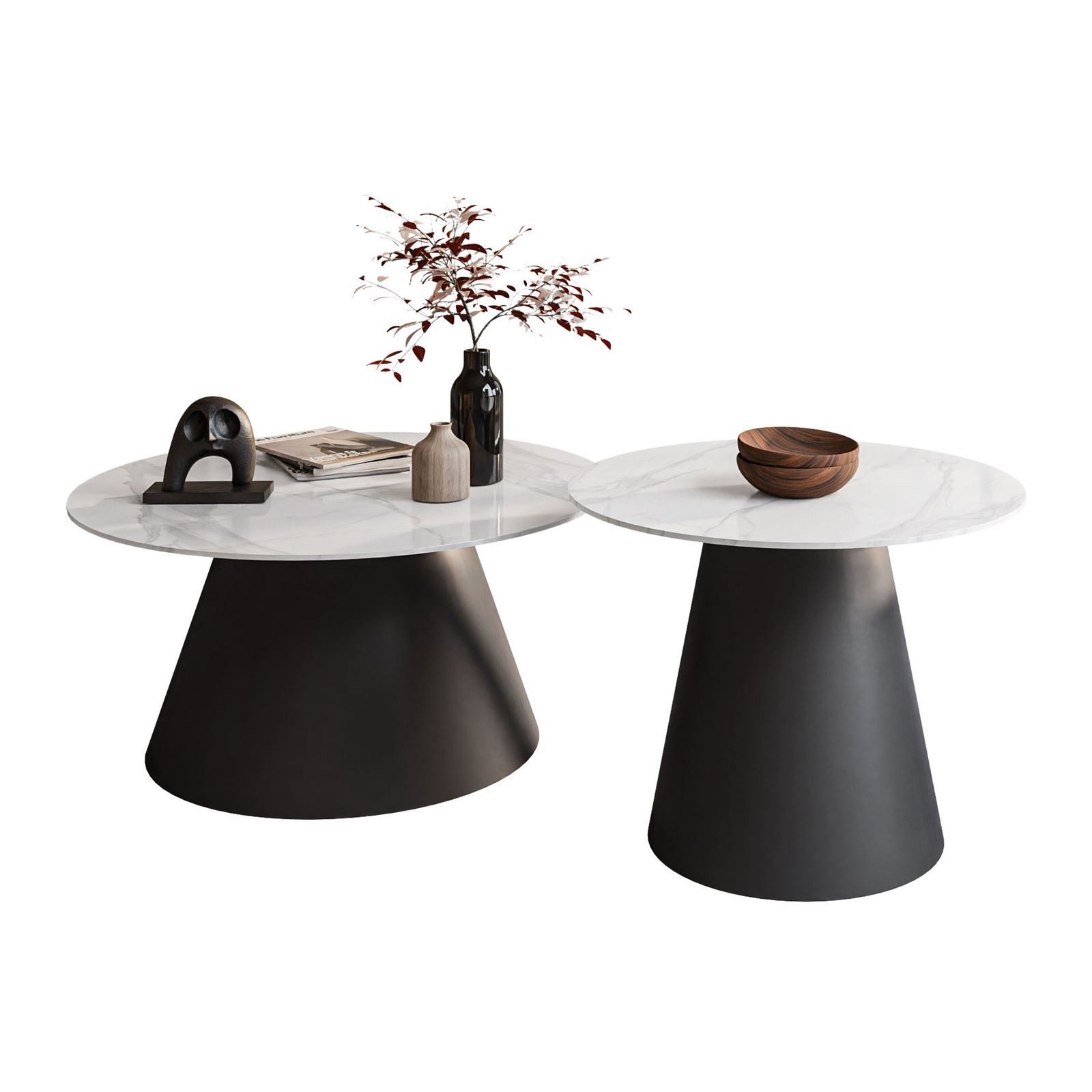 Lookway Couchtisch CARTELLE 2in1 Runder Sofatisch günstig online kaufen
