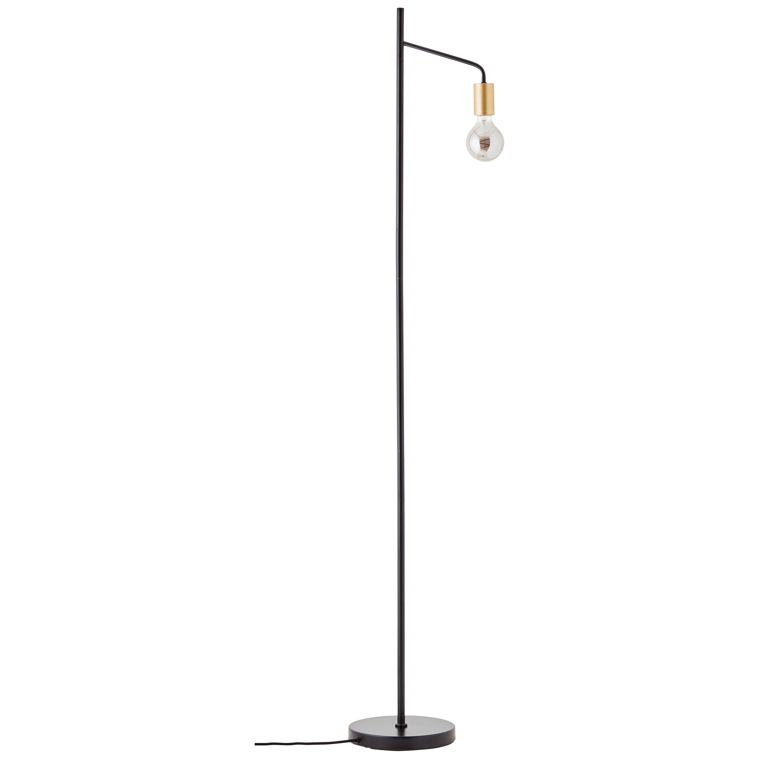Standleuchte, 30cm, Retro Lightbox E27, Stehlampe, ohne filigrane schwarz/goldfarben 149 x Leuchtmittel, matt