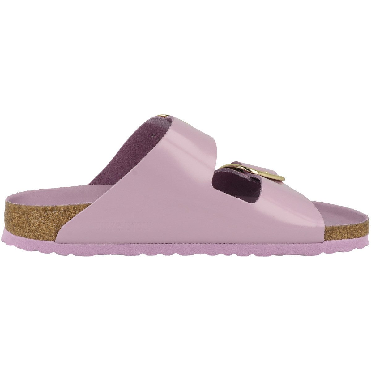 Birkenstock Arizona Big Buckle Naturleder Lack schmal Damen Pantolette Sandaletten, Sommerschuhe, Badeschuhe, Riemchen, Schlappen