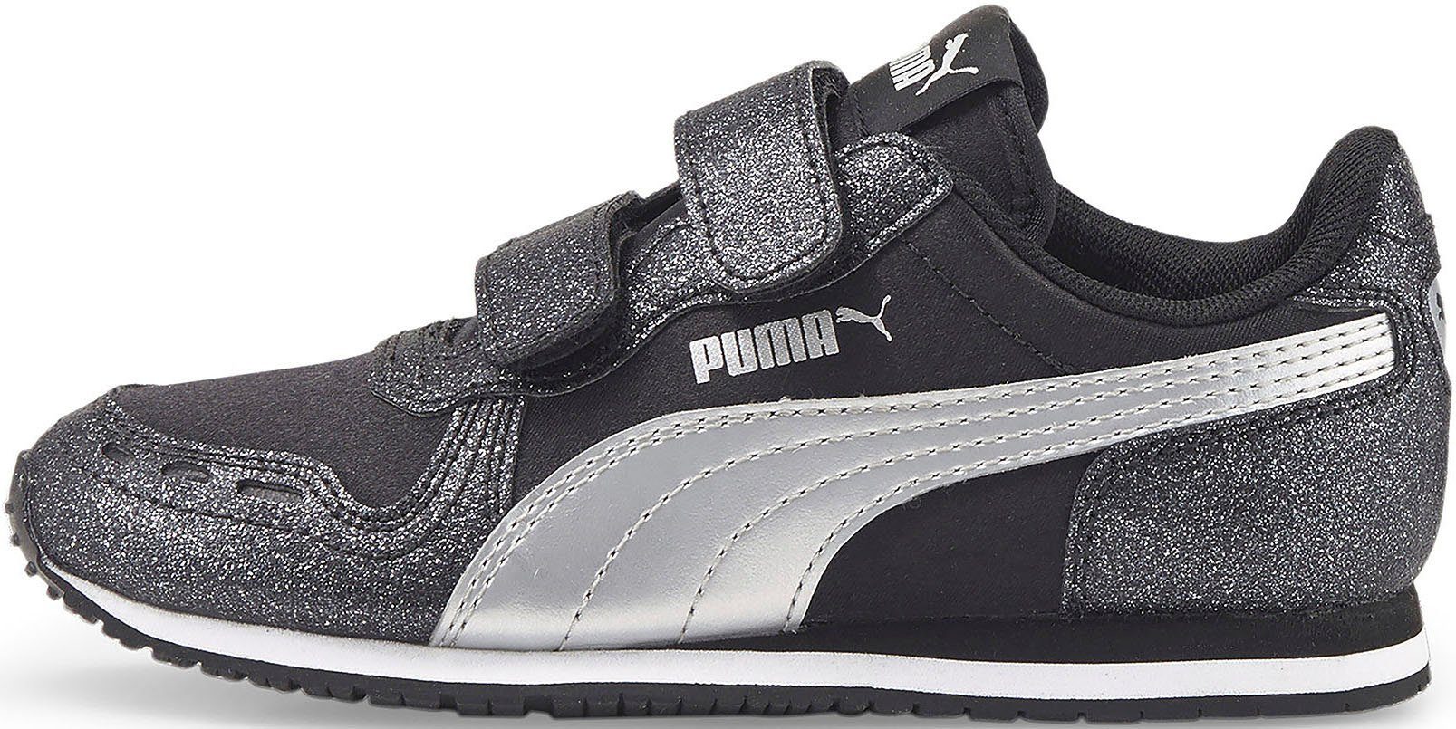 Silver-Puma V Klettverschluss mit Sneaker PS GLITZ Puma CABANA PUMA Silver RACER Black-Puma