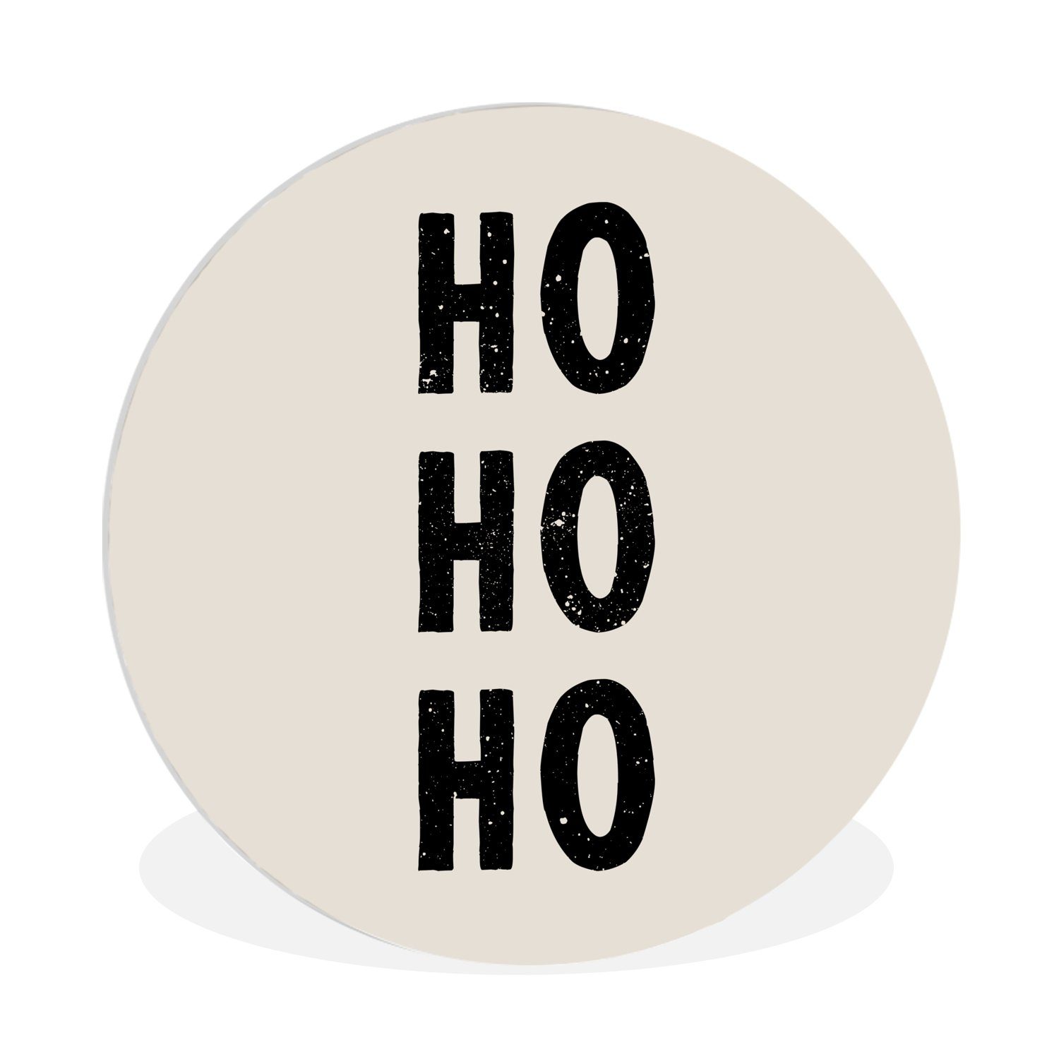 Gemälde Weihnachten - Ho ho ho - Sprichwörter - Beige - Weihnachtsmann