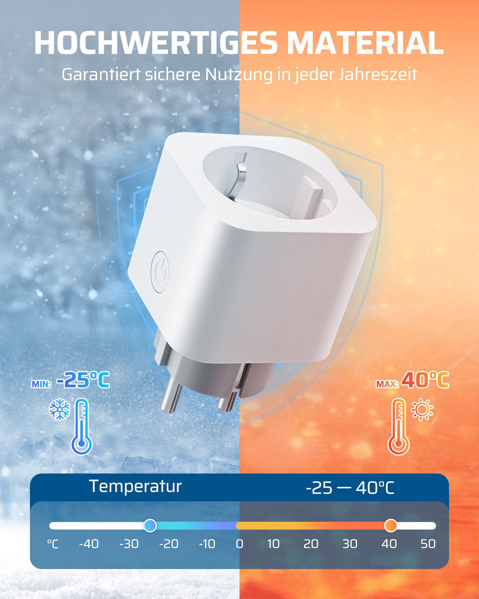 DEWENWILS Funksteckdose mit Fernbedienung, max. 3680 W, 2-St., Erweiterbarer Lichtschalter für Feiertagsdeko, 30M Reichweite – Bild 4 von 5