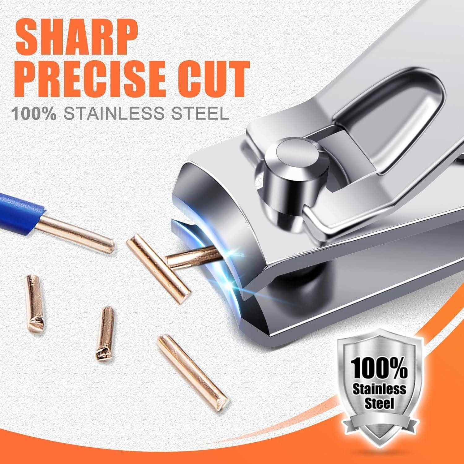 LuxusKollektion Nagelknipser-Set 8-teiliges Nagelknipser-Set aus Edelstahl mit scharfer Klinge und