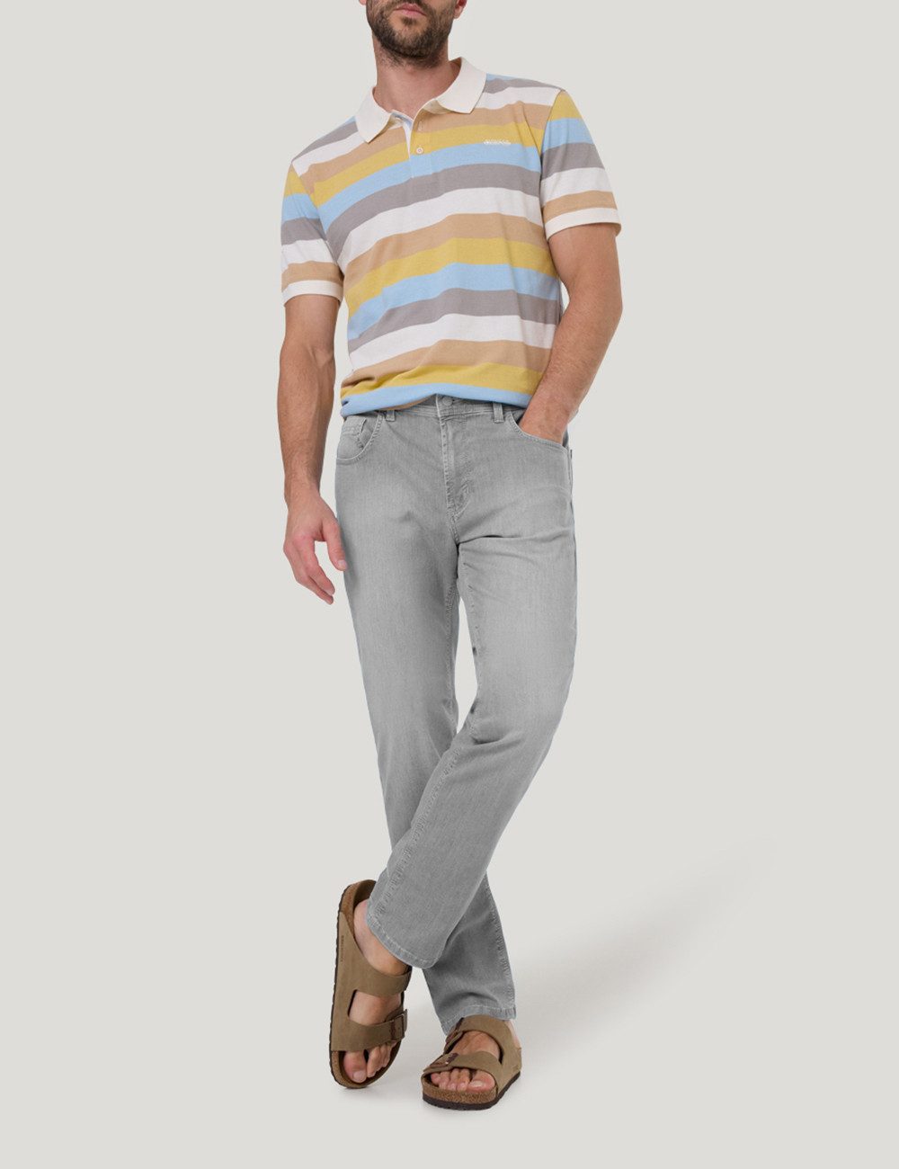 Pioneer Authentic Jeans 5-Pocket-Jeans PIONEER RANDO light grey stonewash 16801 6521.9841 - MEGAFLEX – Bild 2 von 5