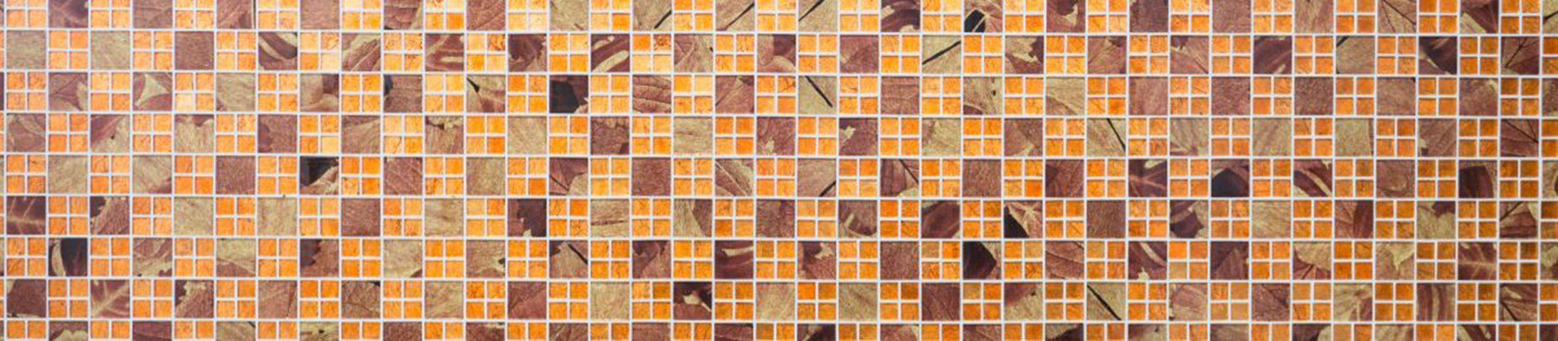 Mosani Mosaikfliesen Glasmosaik Crystal Mosaikfliesen 10 / Matten orange glänzend