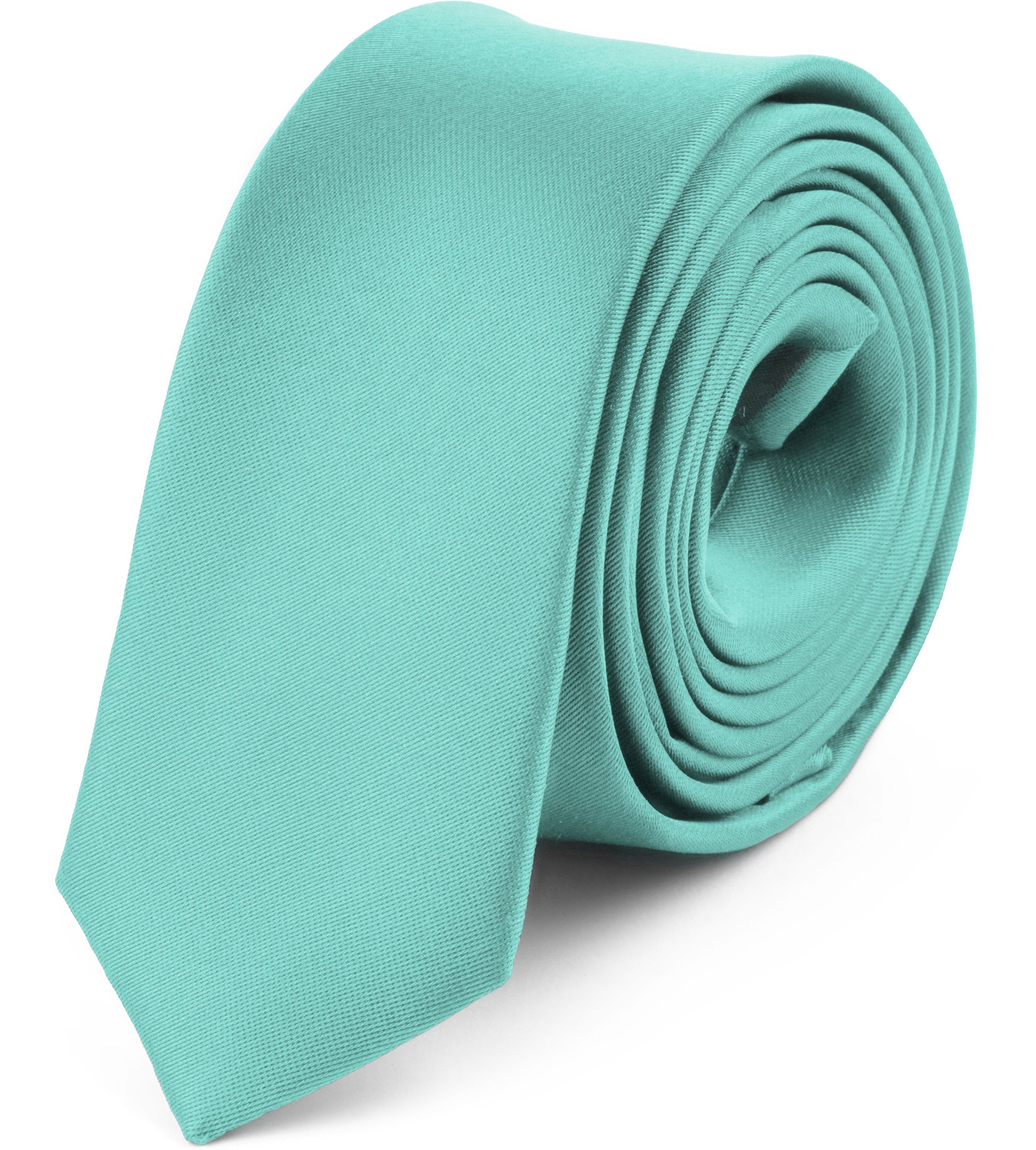 Ladeheid Krawatte Herren Schmale Krawatte SP-5 (150cm x 5cm) (Set, 1-St) Minze2