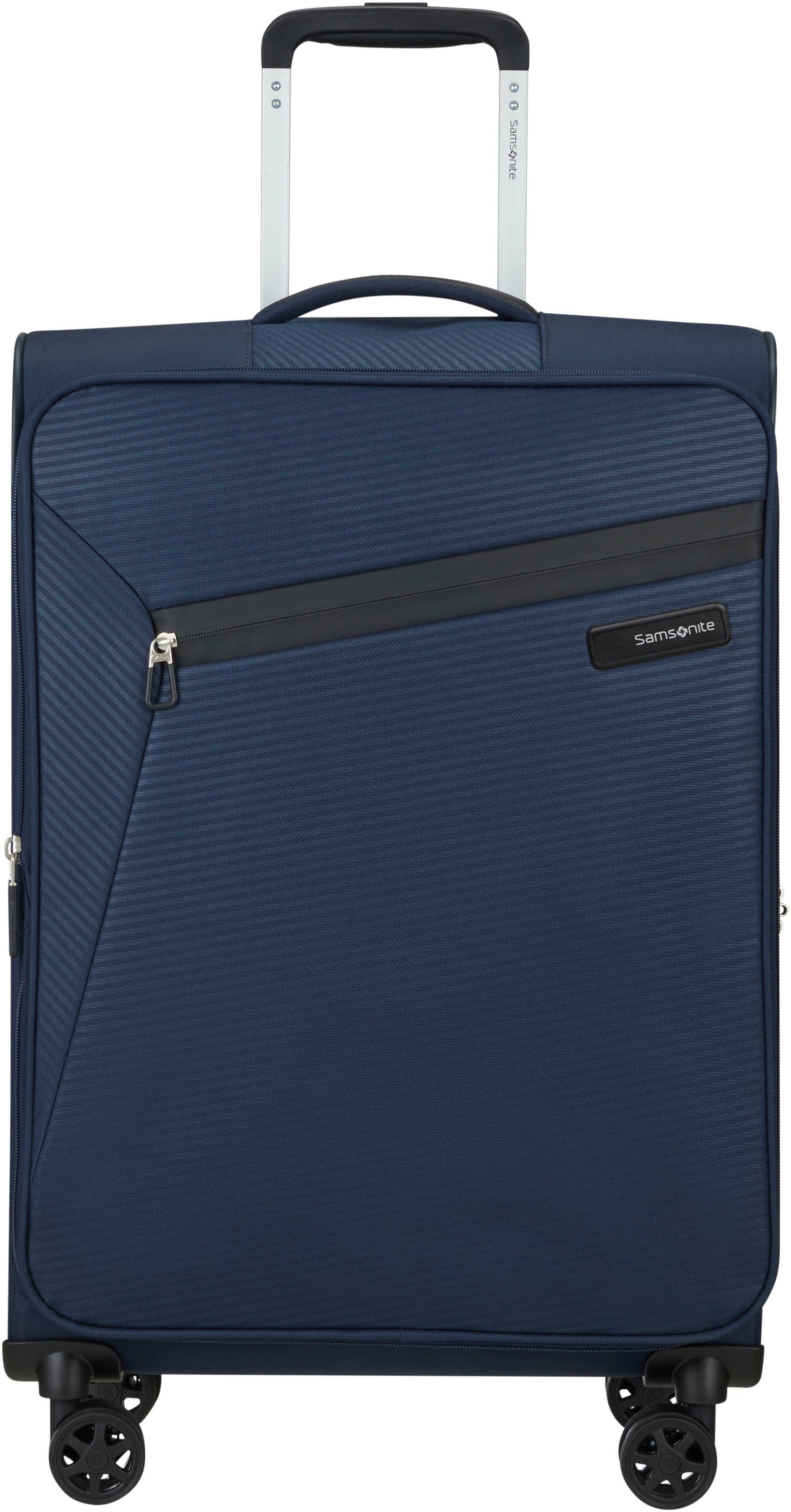 Samsonite Weichgepäck-Trolley Litebeam, midnight blue, 66 cm, 4 Rollen, Reisekoffer Aufgabegepäck Reisegepäck mit Volumenerweiterung