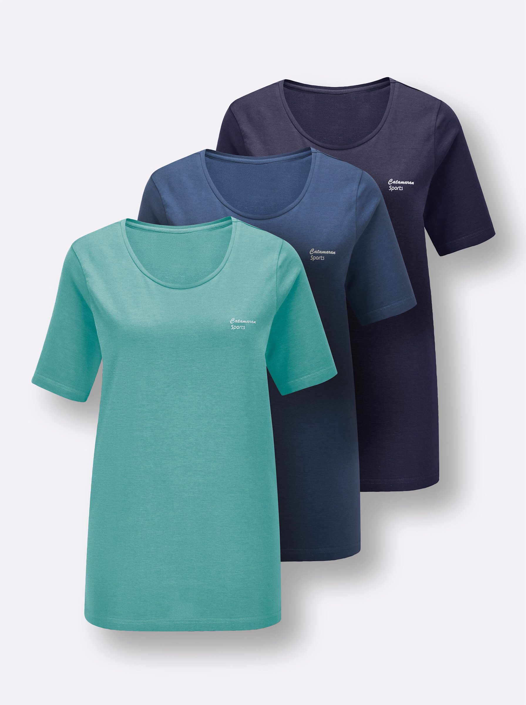 Witt Trainingsshirt Dreierpack Shirts Kurzarm (3-tlg)