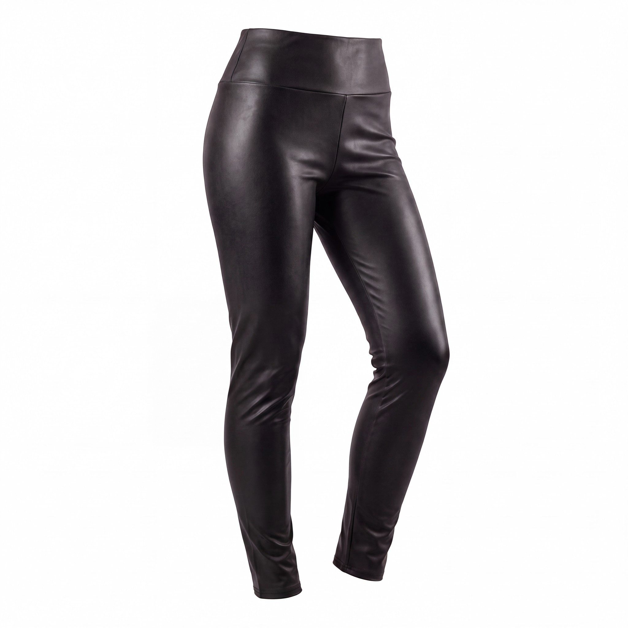 OriginalYou Thermoleggings Damen Kunstleder Leggings angeraute Schlupfleggings Lederoptik enge Passform, Unifarben, große Größen erhältlich