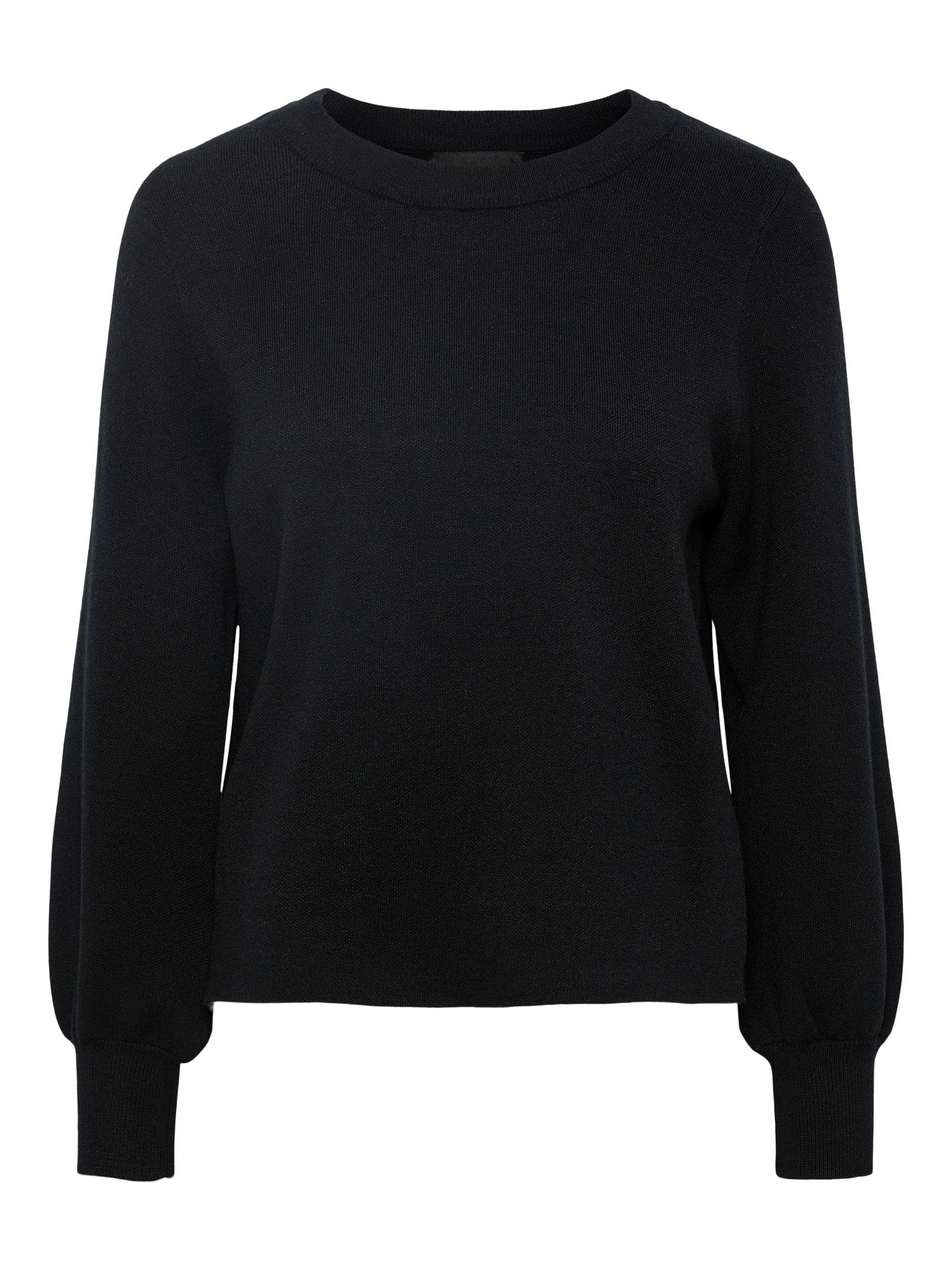 O-NECK LS PCJENNA KNIT NOOS Strickpullover Black pieces BC