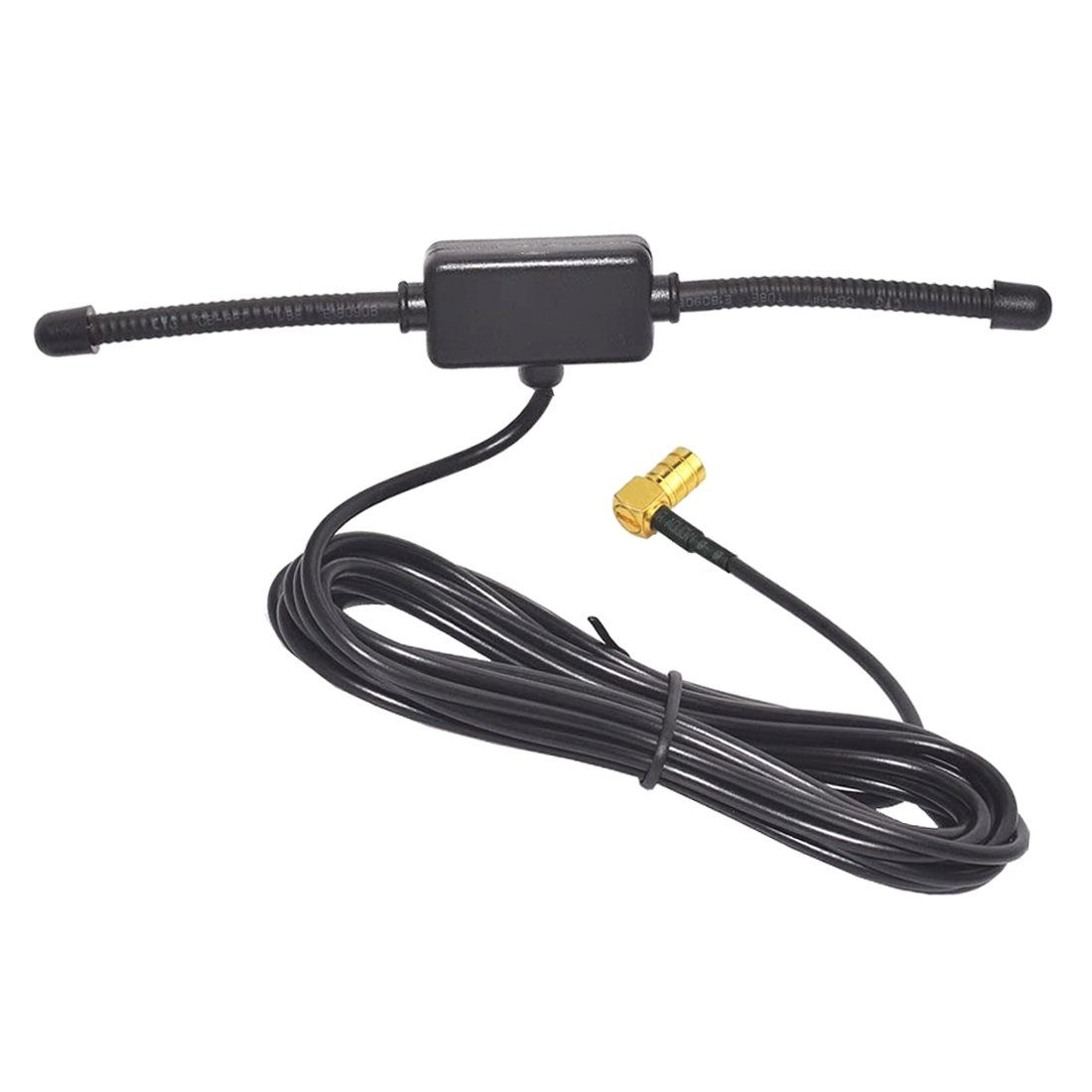 Bolwins Q62 DAB+ Scheiben Antenne SMB Adapter DAB Auto Radio Antenne Patch 3m Innenantenne (DAB+ Empfang, für Fahrzeug, Verstärkung: 4 dB), Selbstklebend, Elektronisch verstärkt