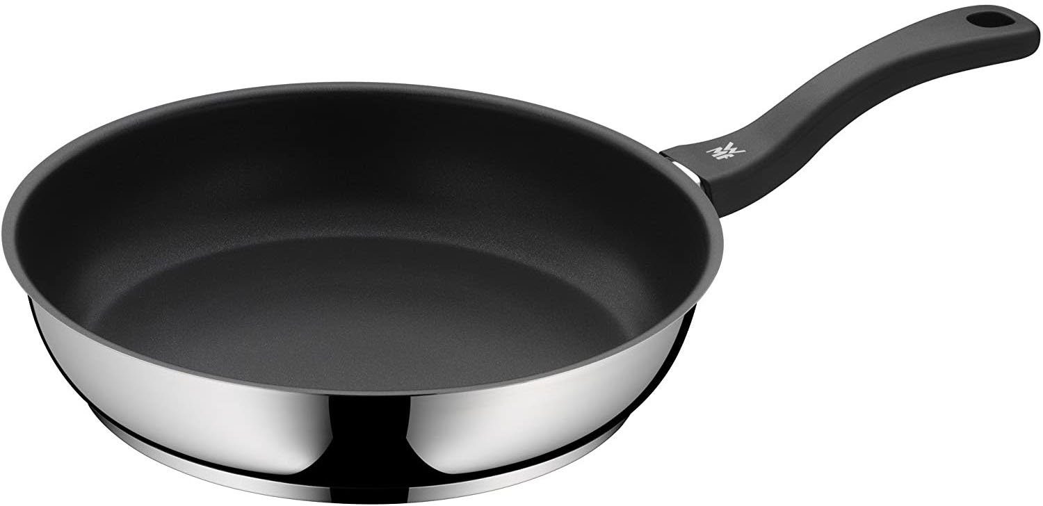 WMF Bratpfanne Devil, Edelstahlpfanne Induktion mit Antihaftversiegelung, Cromargan® Edelstahl Rostfrei 18/10, TransTherm®-Allherdboden, für alle Herdarten geeignet, Kunststoffgriff