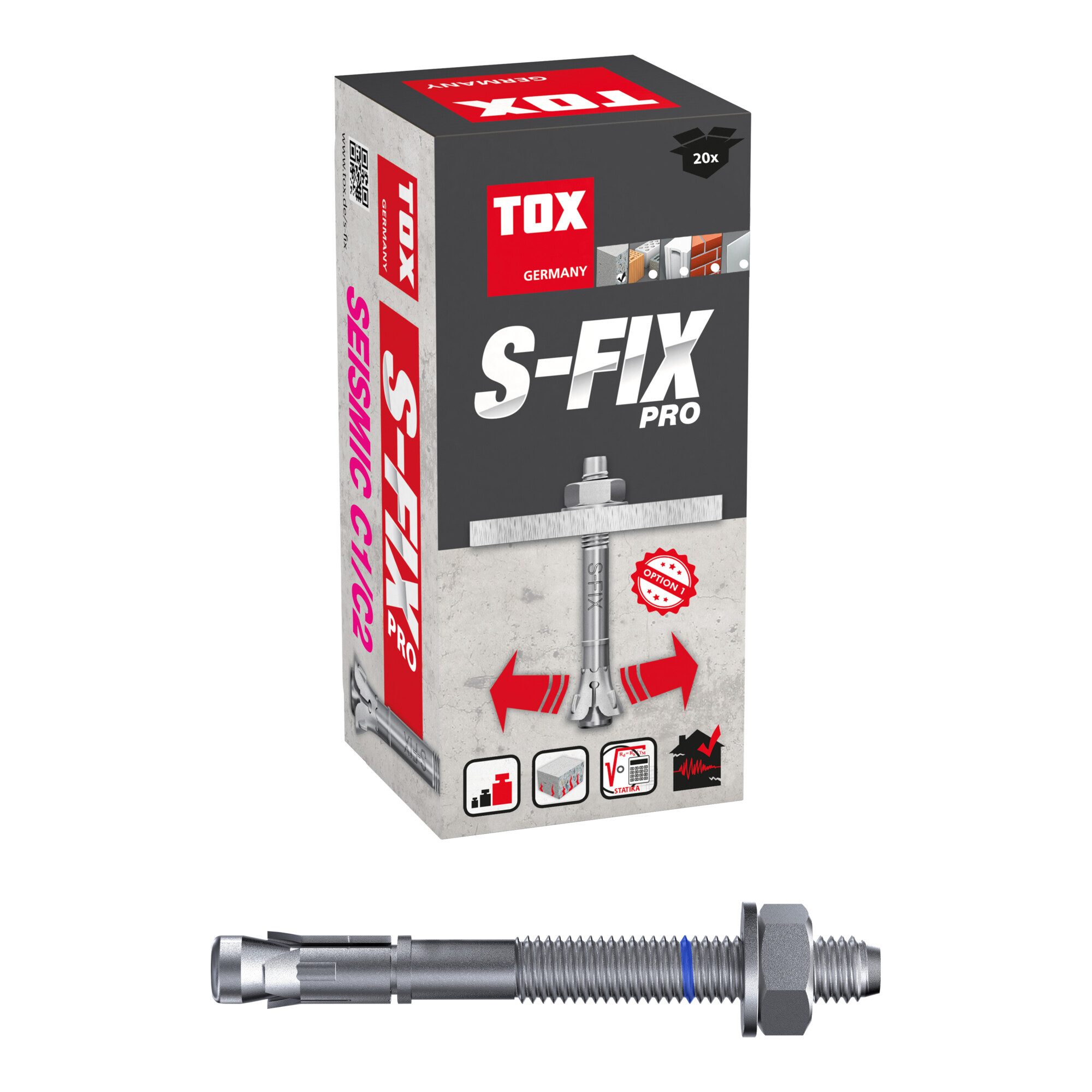 Tox Bolzenanker TOX Bolzenanker S-Fix Pro M12x180/84 mm 20 Stk
