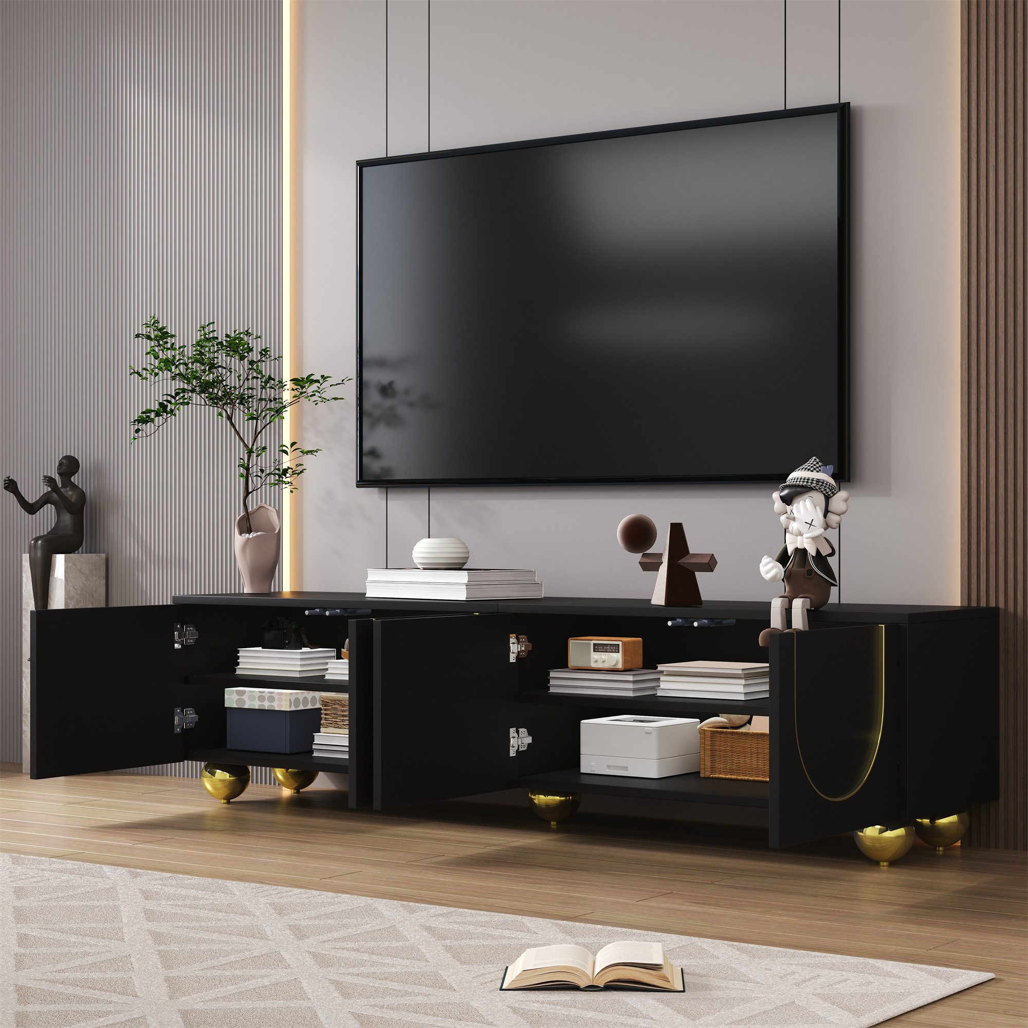 STILVORA Lowboard 170×38cm TV-Schrank in wohnzimmer,Fernsehschrank günstig online kaufen