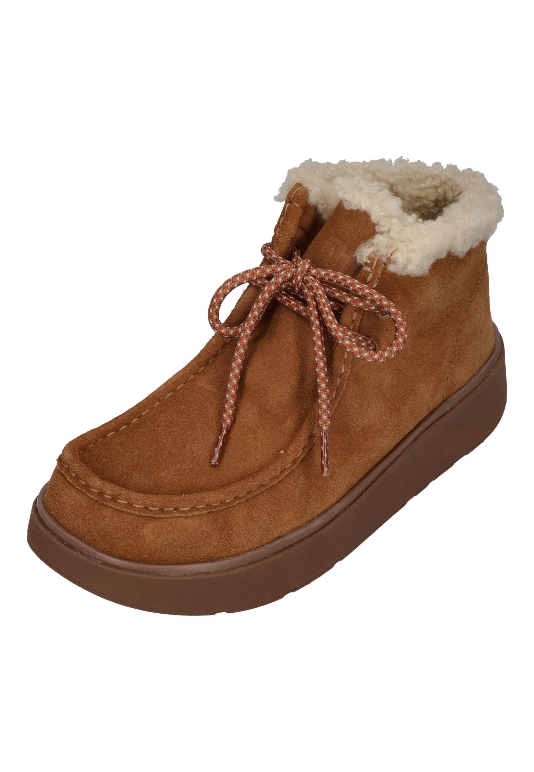 Fitflop GEN-FF SUEDE SHEARLING LACE UP BOOTS Schnürboots Terracotta Tan