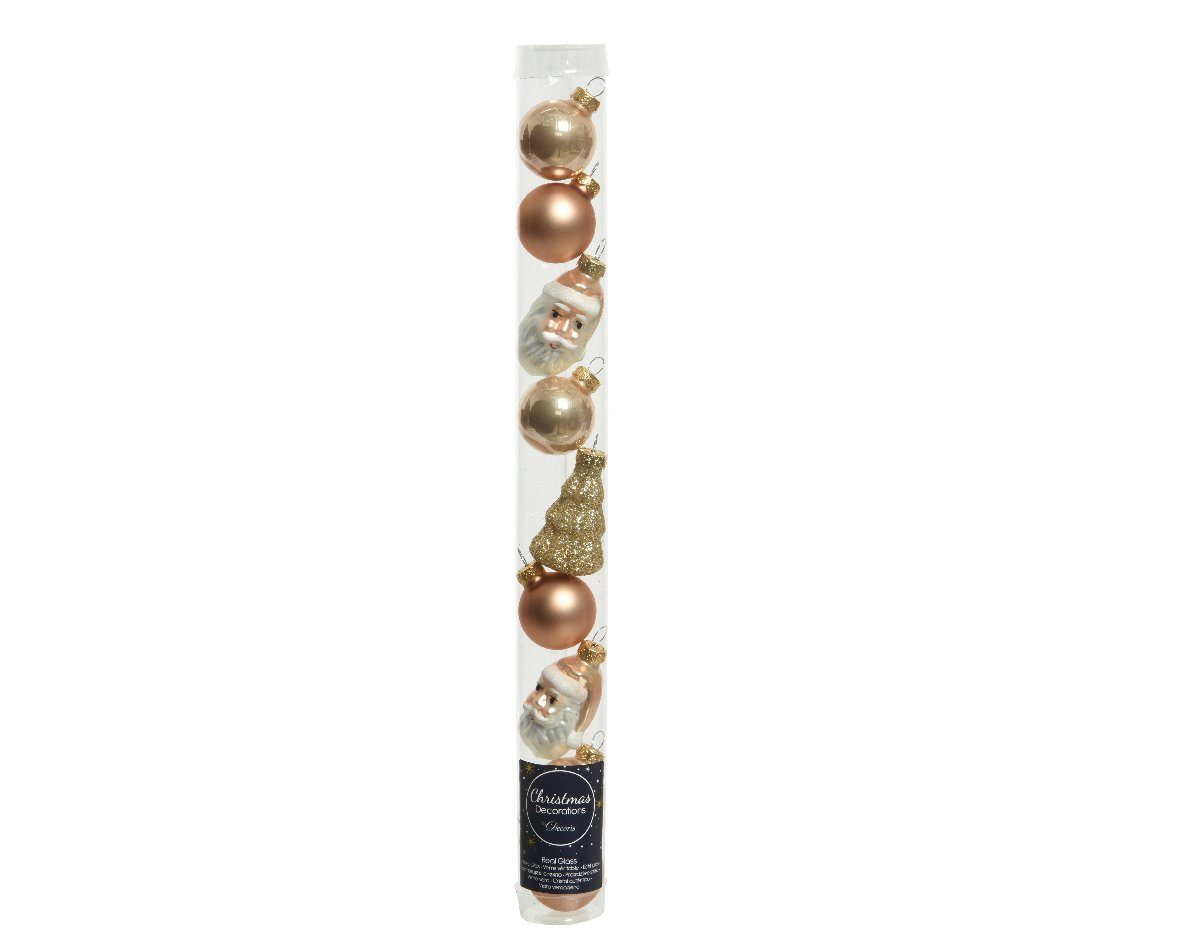 Decoris season decorations Christbaumschmuck, Weihnachtskugeln Glas 3cm