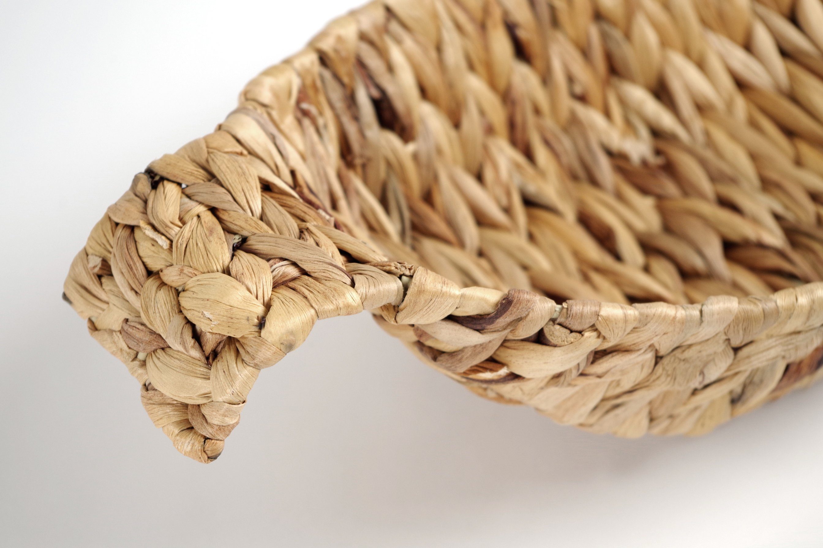 Kobolo Dekoschale Dekoschüssel aus Wasserhyazinthe oval mit Griffen günstig online kaufen