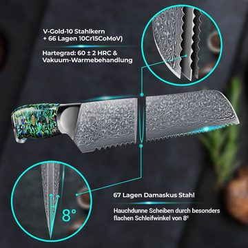 Calisso Brotmesser Küchenmesser Abalone Line Damaststahl