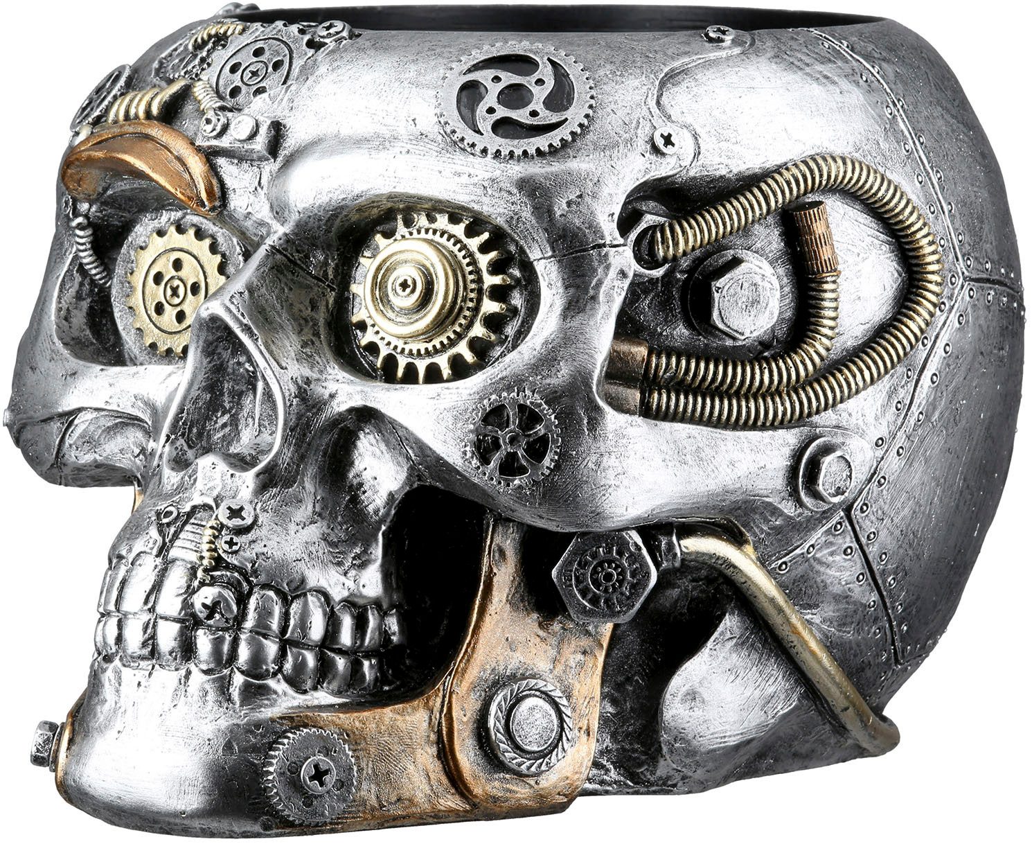 GILDE Übertopf Übertopf Totenschädel Steampunk Skull günstig online kaufen