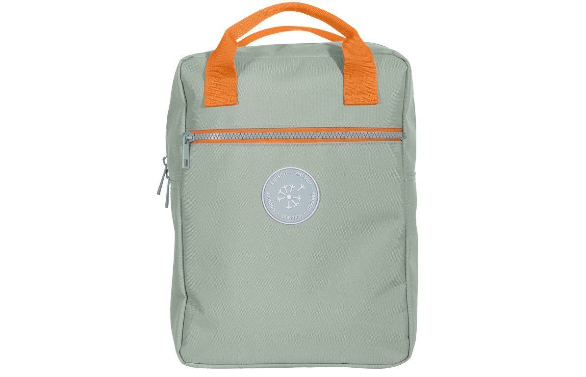 KINDSGUT Kinderrucksack Mini, nachhaltig aus recyceltem Material, Rucksack für den Kindergarten mit großem und kleinen Fach, schlichtes Design, Aquamarin