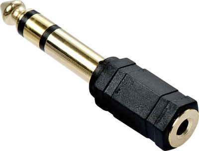 Lindy »LINDY 35620 Klinke Audio Adapter [1x Klinkenstecker 6.35 mm - 1x Klinkenbuchse 3.5 mm] Schwarz« Audio- & Video-Adapter