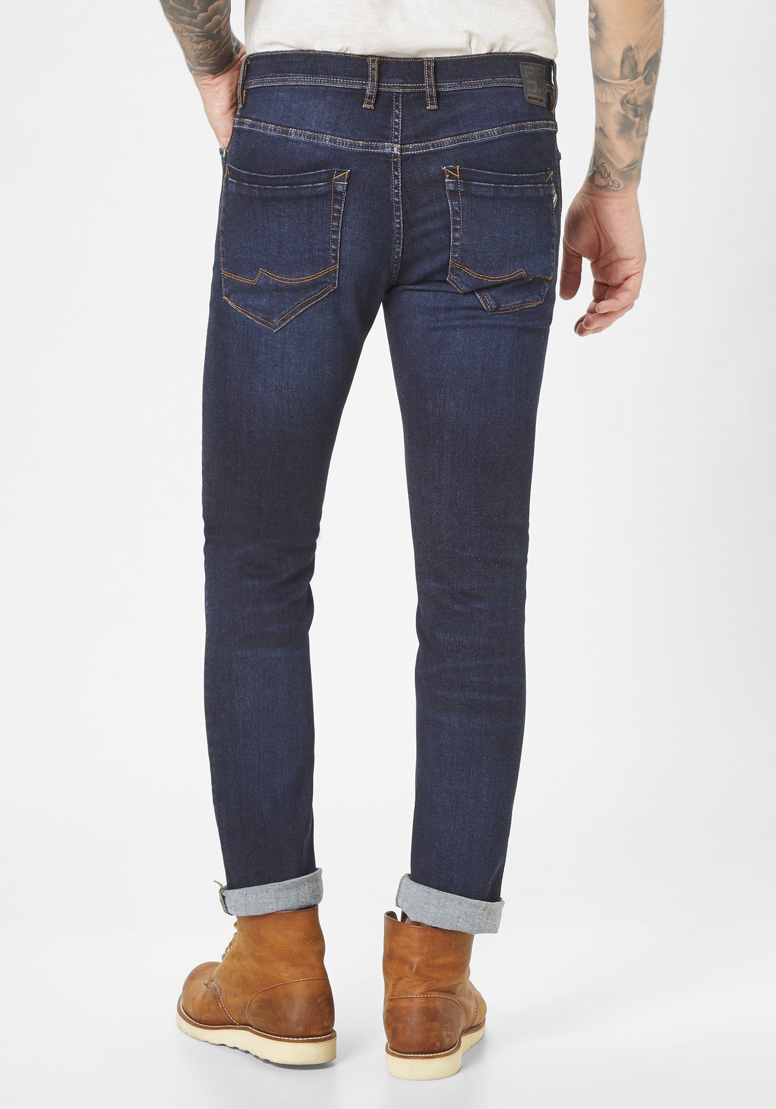 dark Redpoint Denim used 5-Pocket-Jeans Slim-Fit Kanata Jeans stone