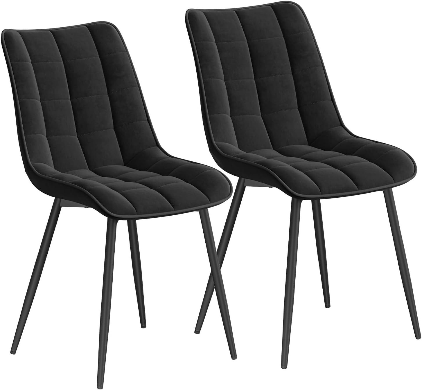 Woltu Esszimmerstuhl (2er-Set), Sessel mit Rückenlehne, Metallbeine
