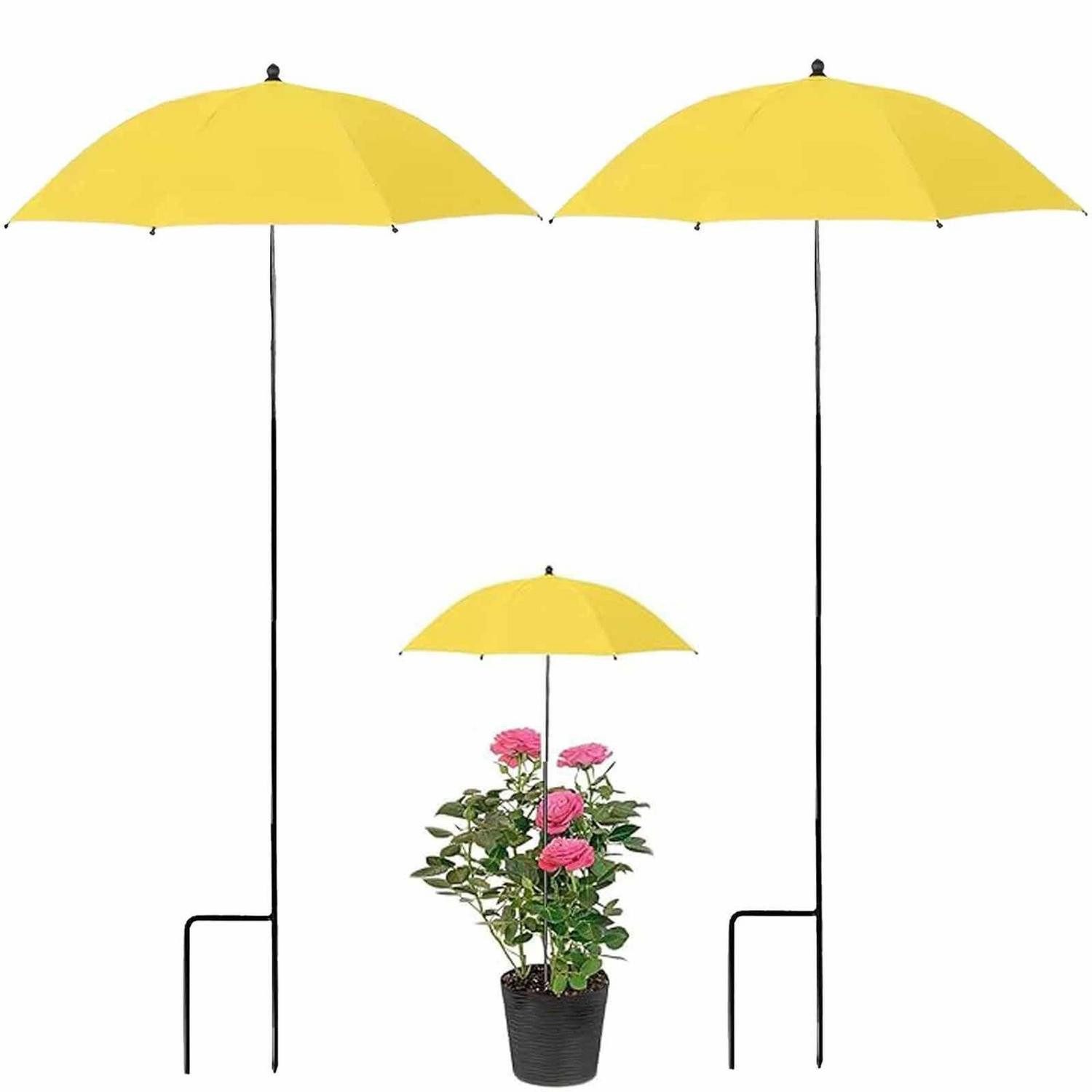 LuxusKollektion Balkonschirm Pflanzenschirm verstellbar 2er-Set