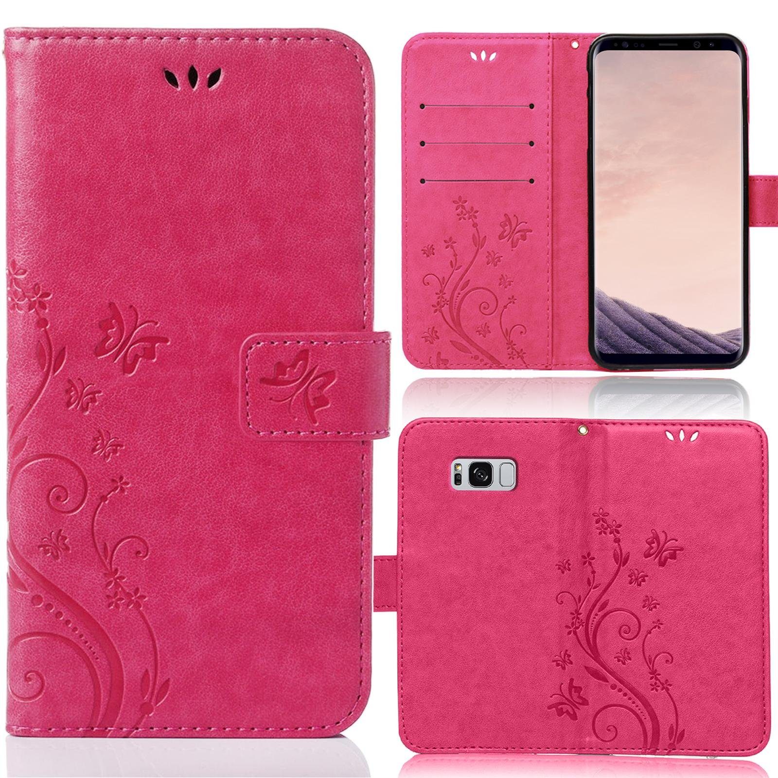 Handyhülle Bookstyle Flower für Samsung Galaxy S8