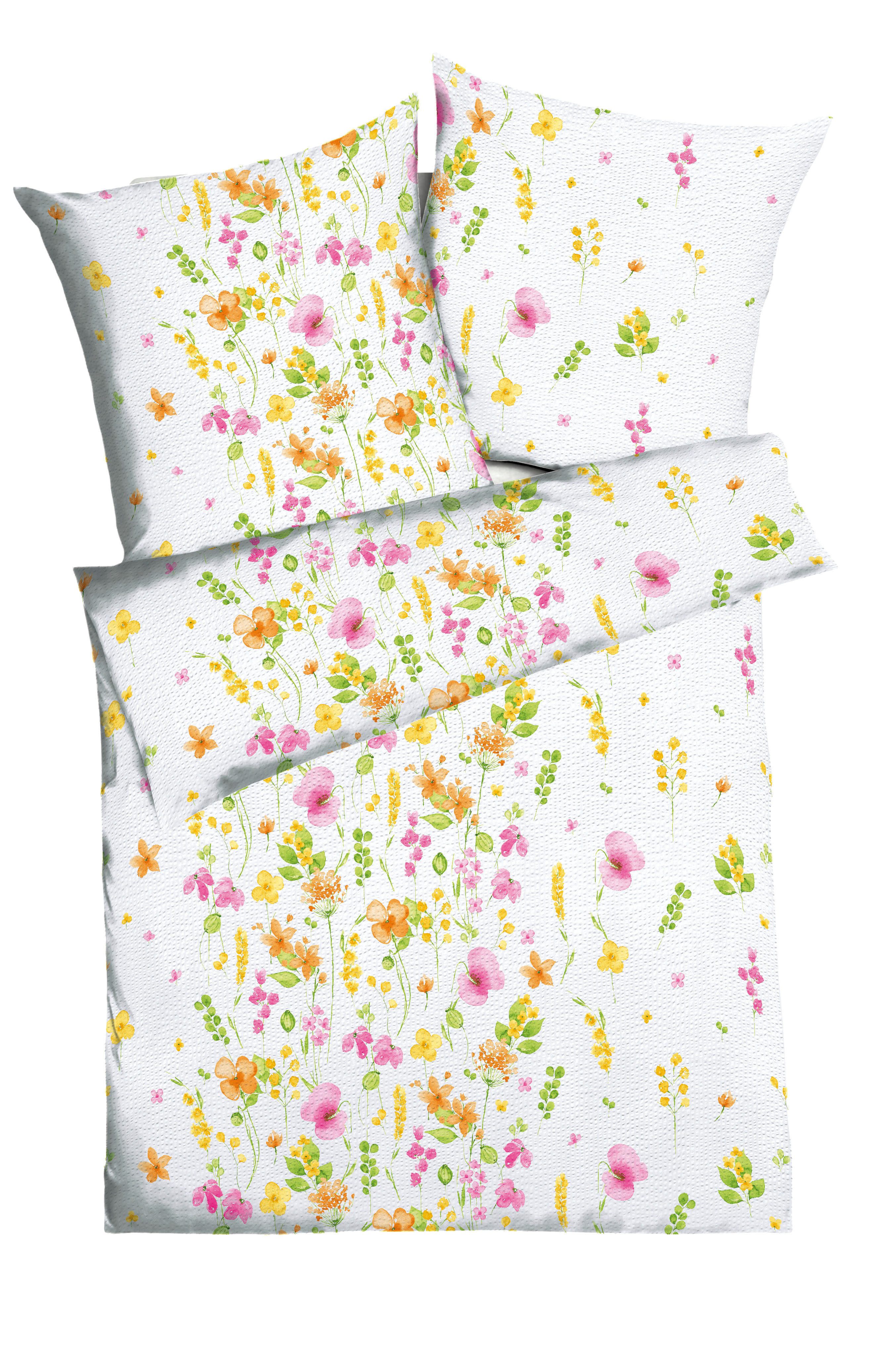 Kaeppel Bettwäsche Bijoux, Seersucker, 2 teilig, Mit Blumen