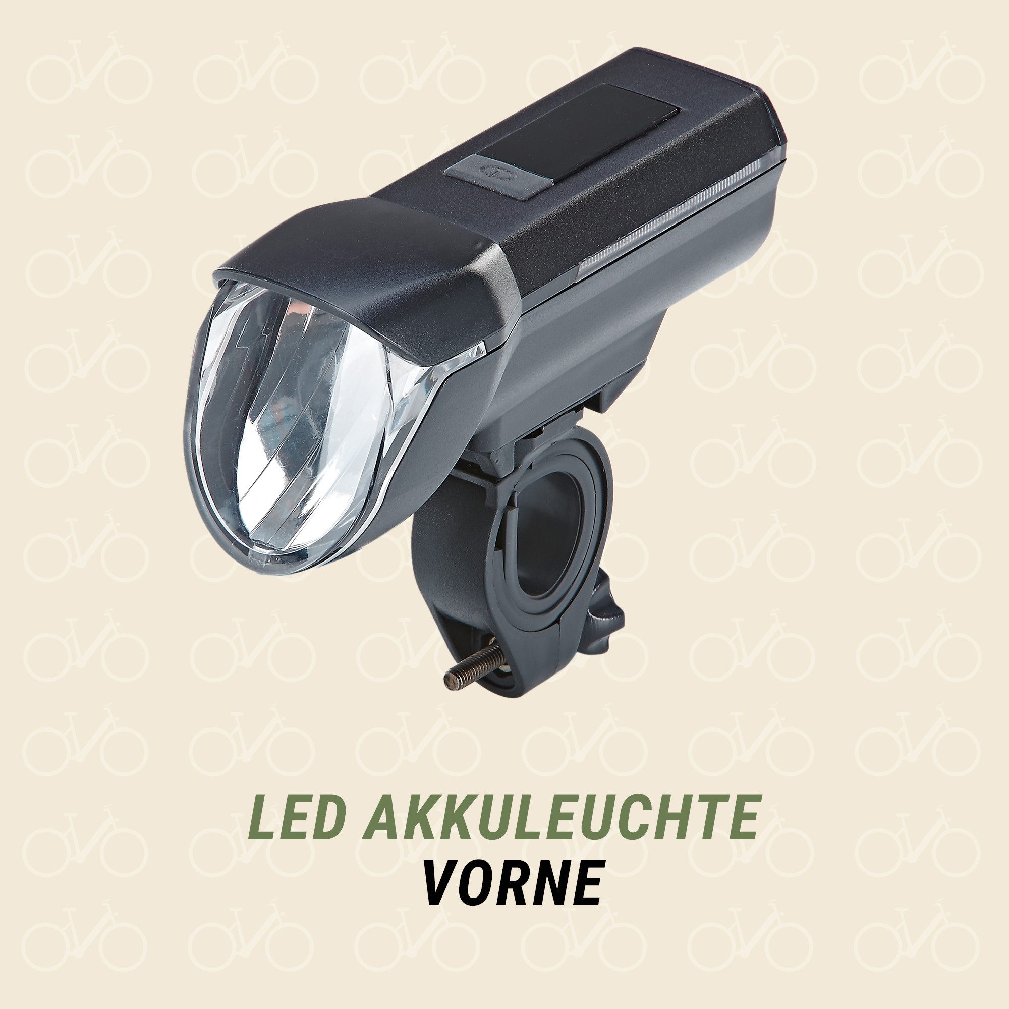 Prophete Fahrradbeleuchtung LED Akku Beleuchtungsset 100 Lux