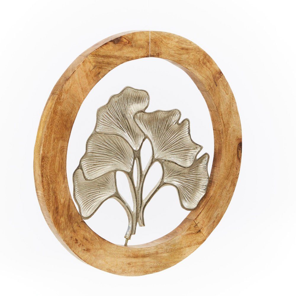 Schneider Wanddekoobjekt (1 Stück), Wanddeko, rund, Ø 60 cm, Motiv Ginko-Otto
