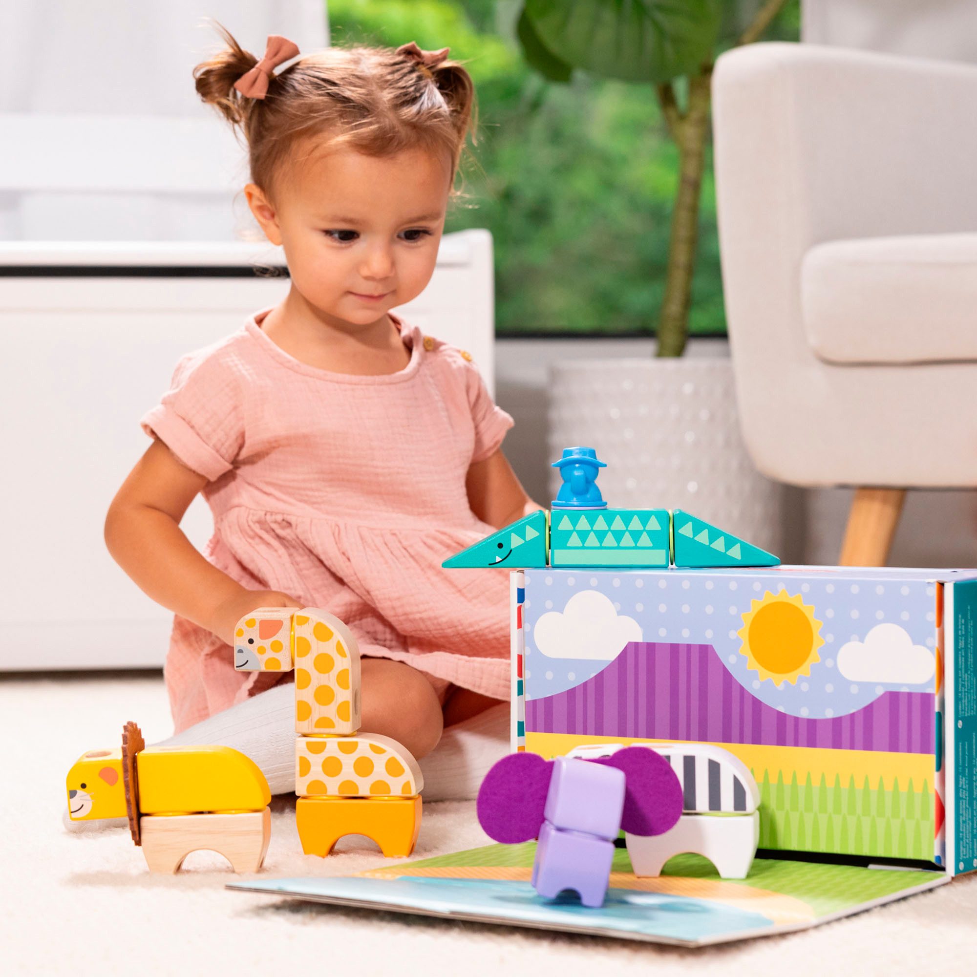 Spin Master Melissa & Doug Blockables Safari Spielbausteine, (34 St)