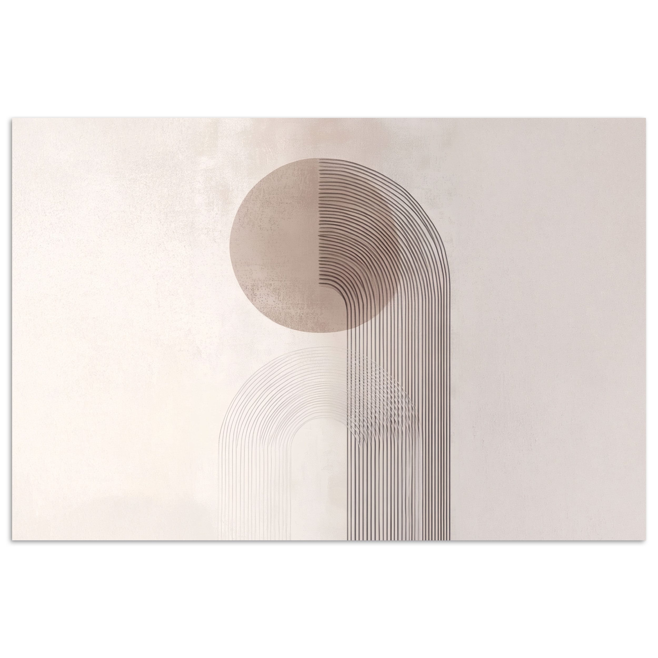 MuchoWow Poster Minimalistisch - Kreis - Hellgrau, (1 St), Poster ohne Rahm günstig online kaufen