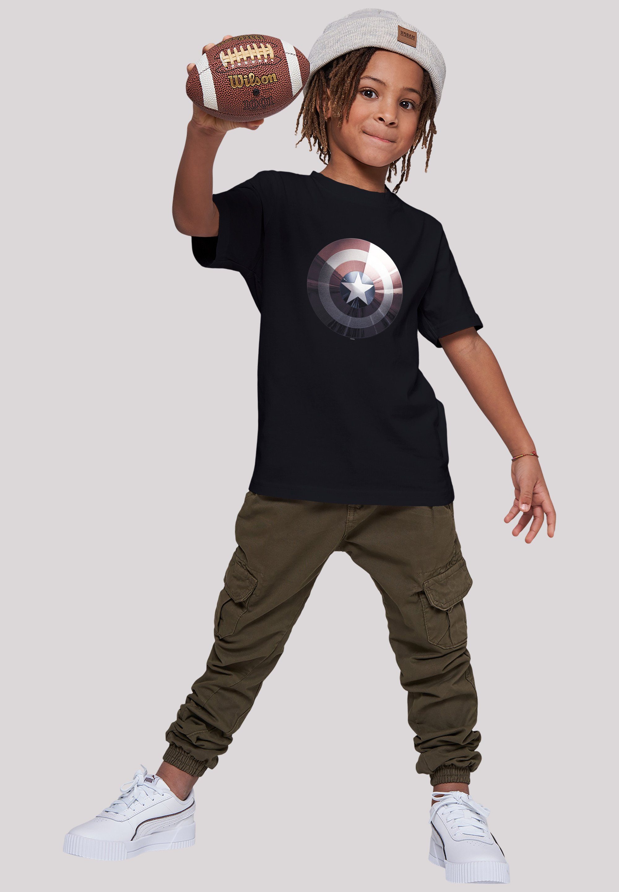 Print 'Marvel America Merch,Jungen,Mädchen,Logo Kinder,Premium T-Shirt T-Shirt Captain Shiny' F4NT4STIC Shield Unisex