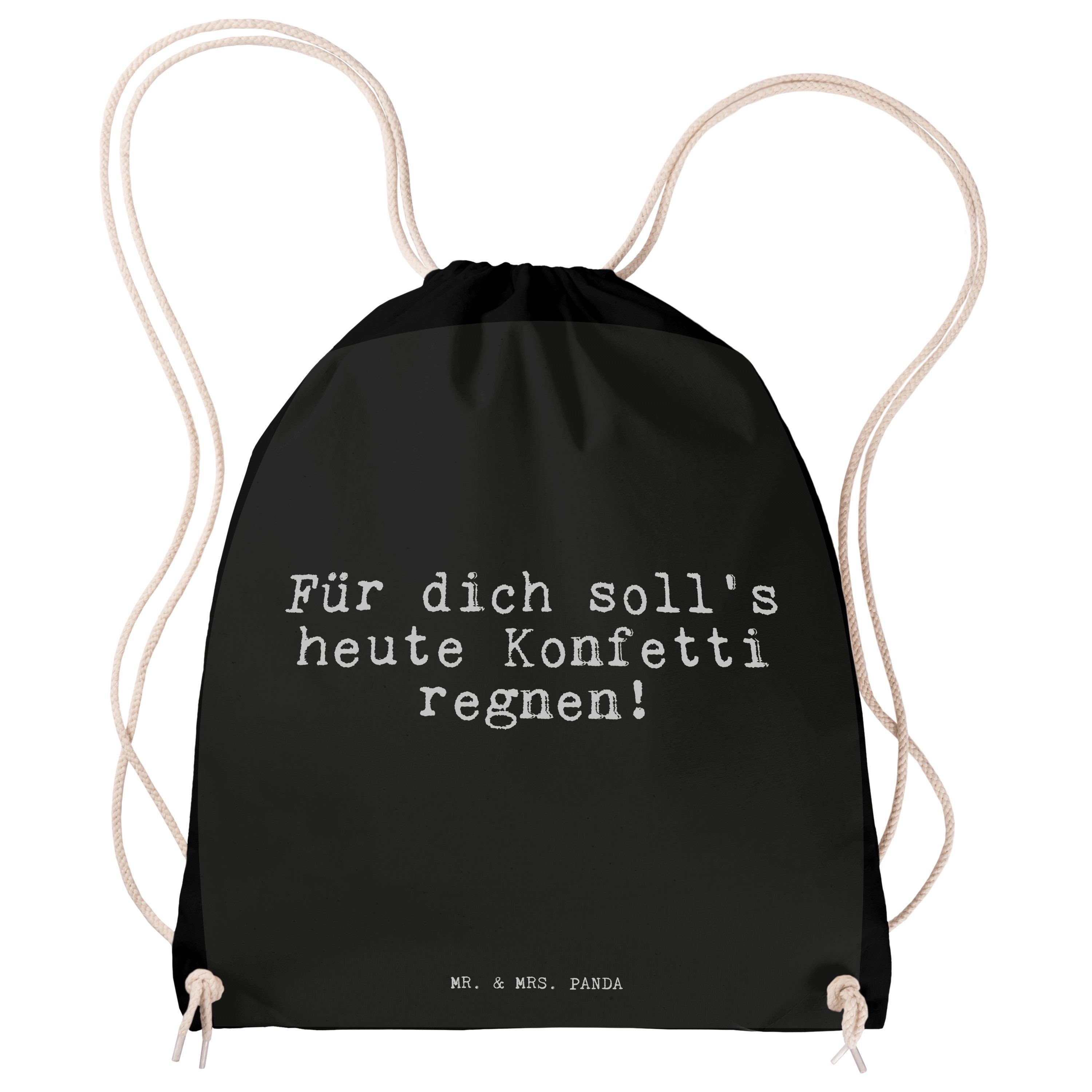 Mr. & Mrs. Panda Sporttasche »Für dich soll's heute... Schwarz