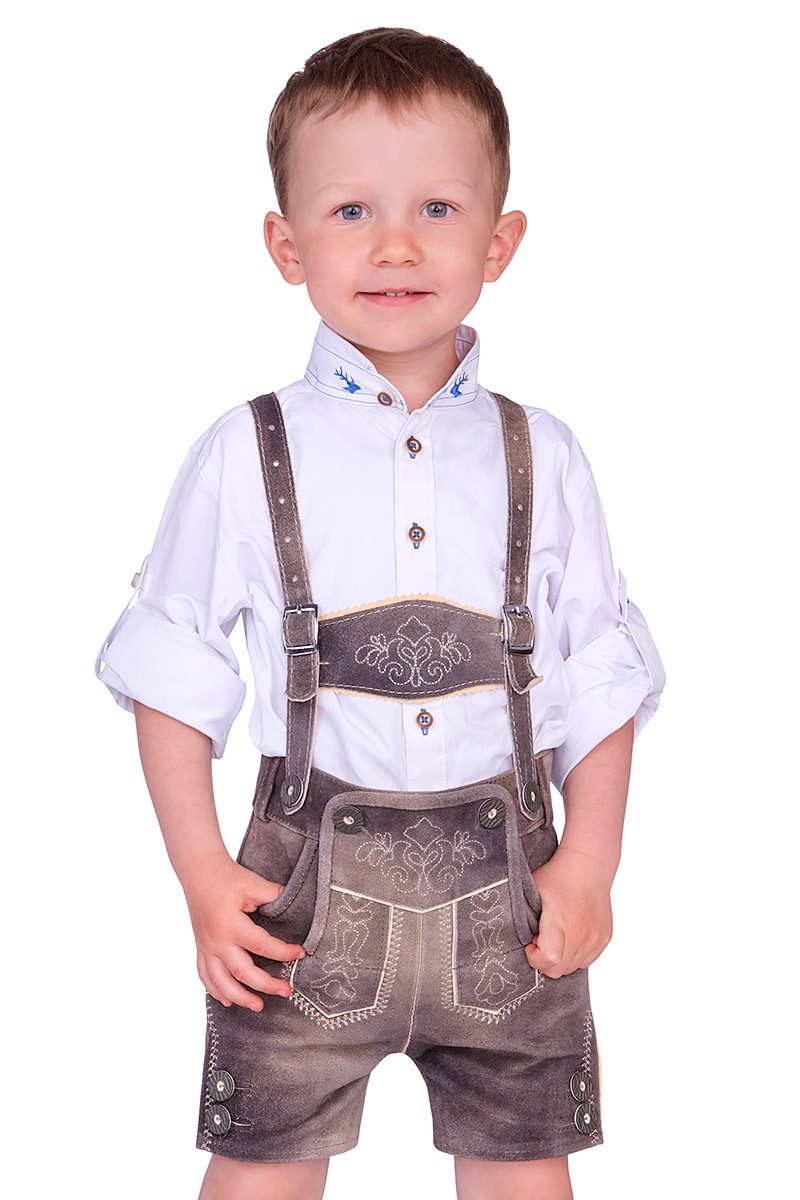 Isar-Trachten Lederhose Lederhose Kinder - JANNIS - schiefer