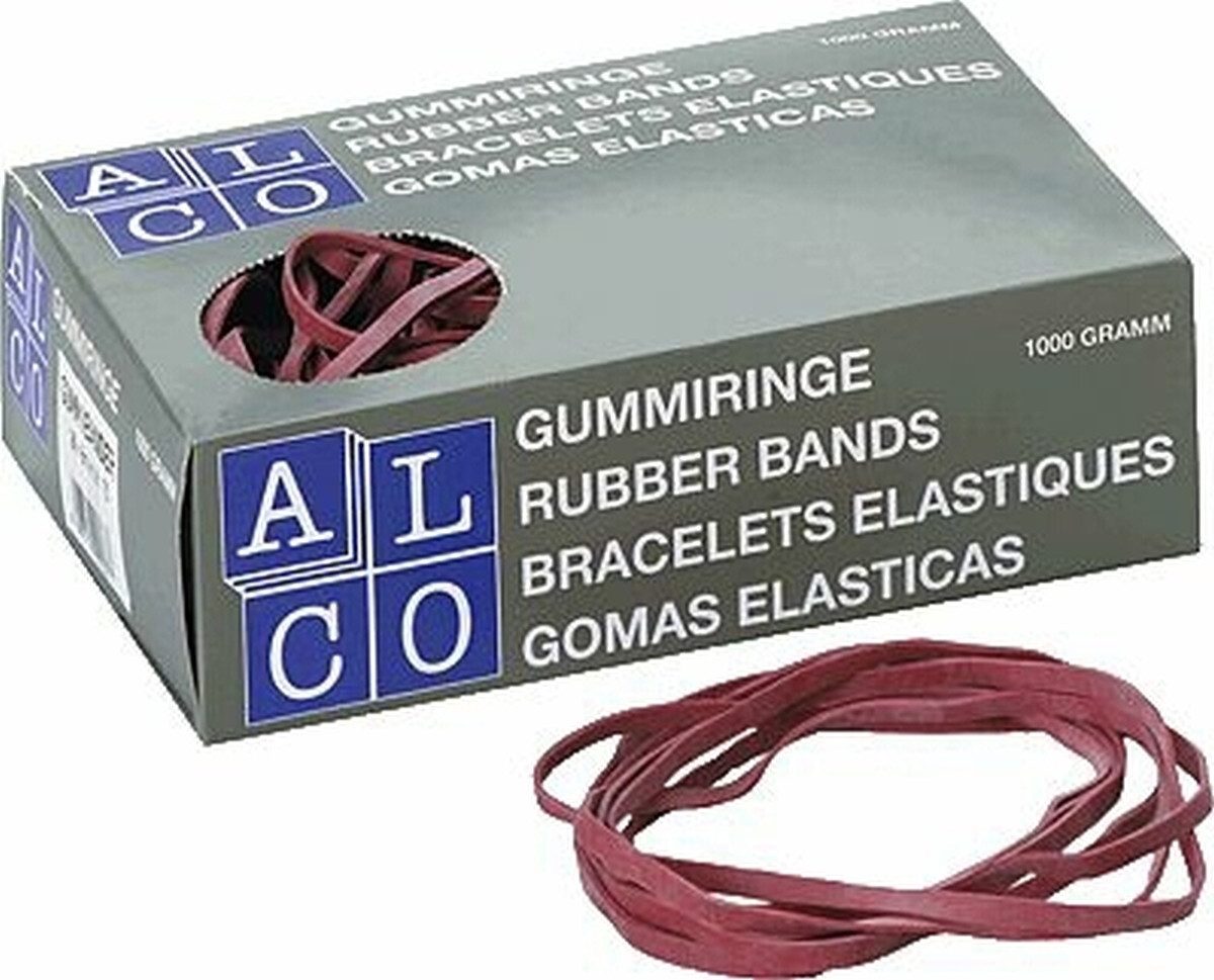 ALCO Gummibänder Gummibänder 150x4mm 1000g rot