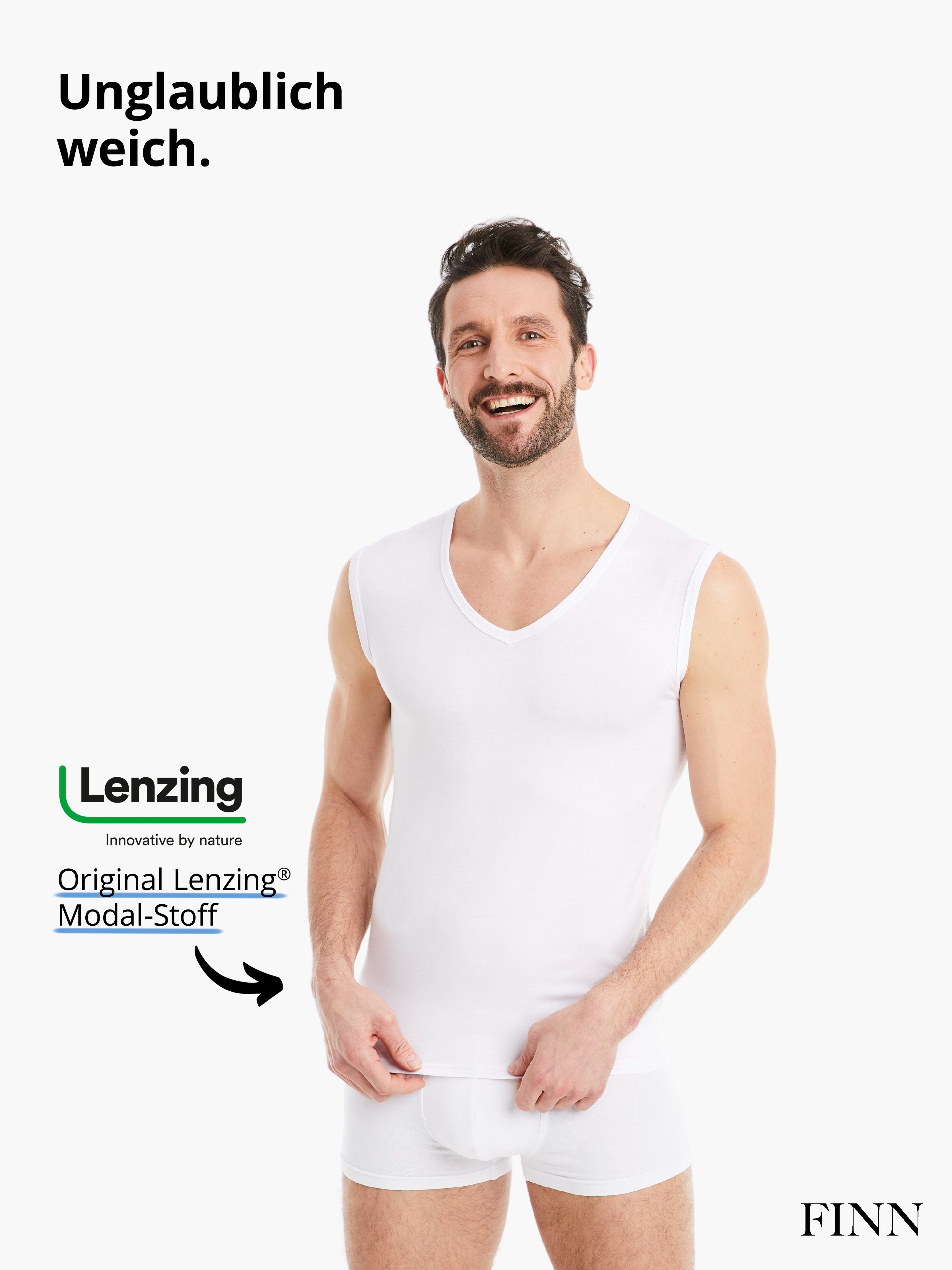 FINN Design Achselhemd Business Unterhemd Herren Ärmellos mit V-Ausschnitt günstig online kaufen