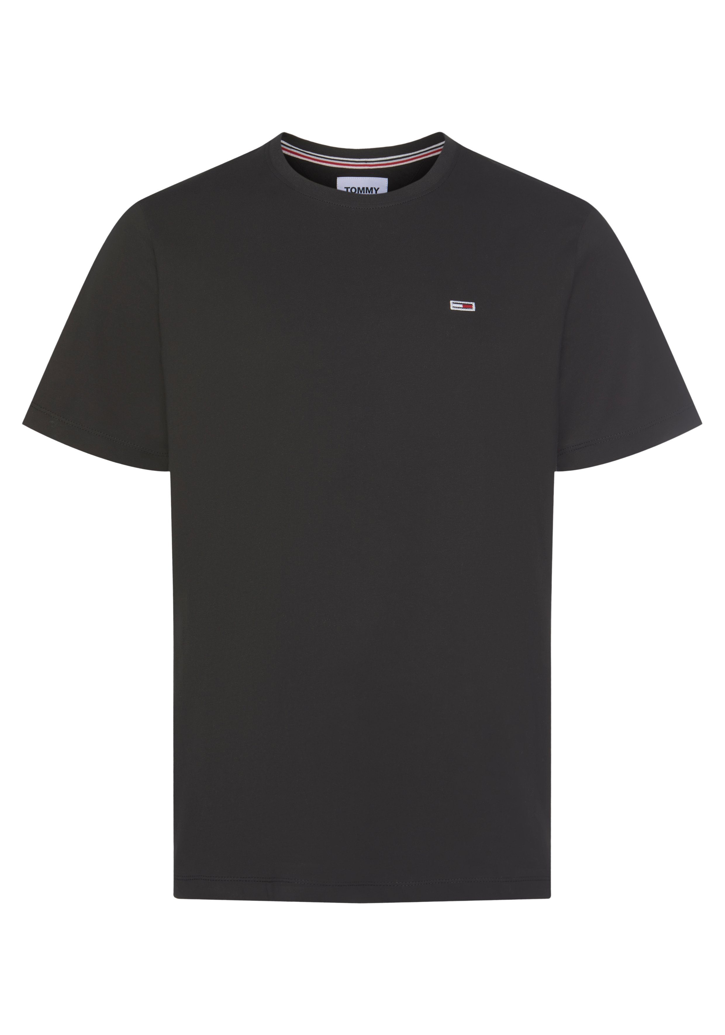 JERSEY C Jeans TJM T-Shirt NECK CLASSIC mit Black Logostickerei Tommy