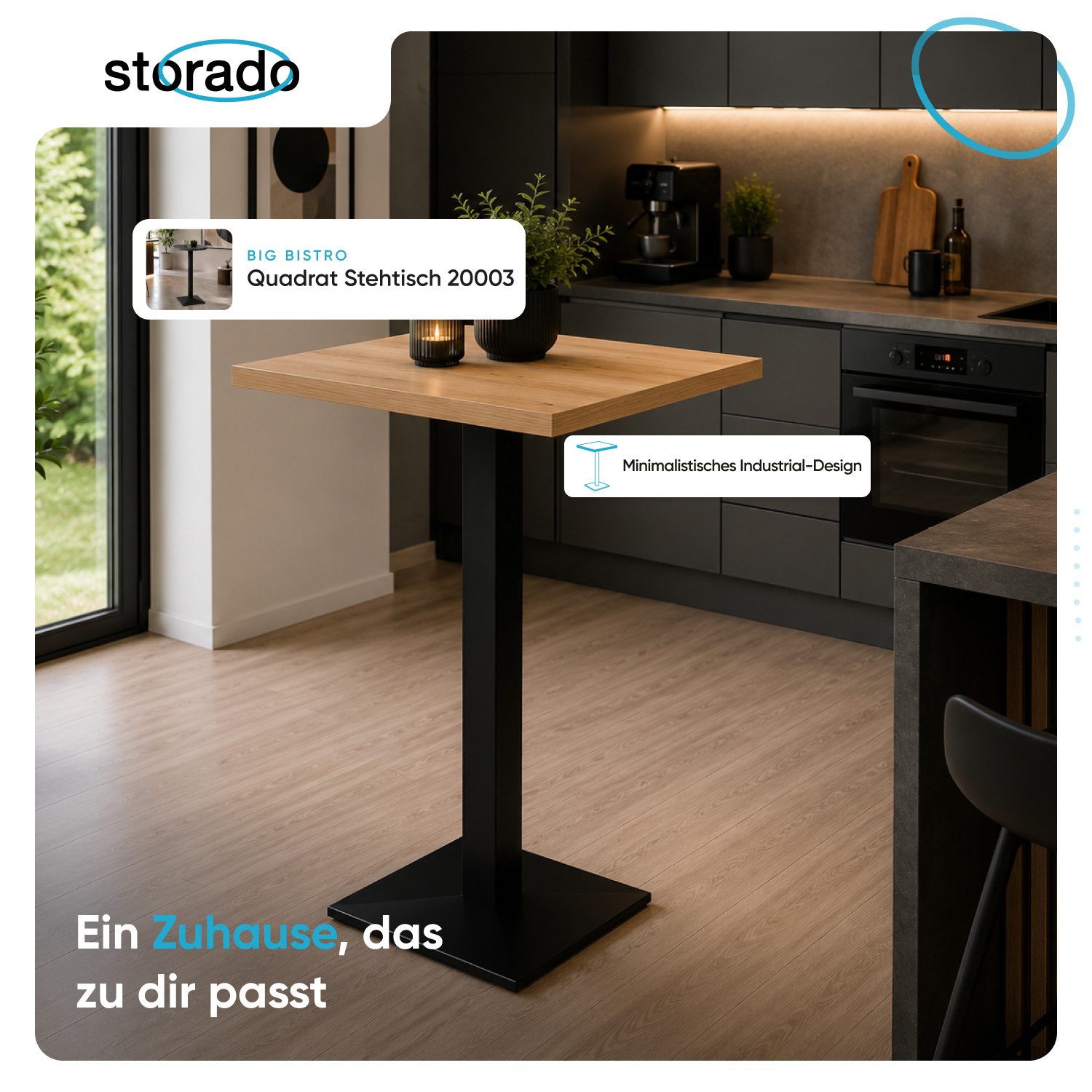 Storado Stehtisch Big Bistro Quadrat Stehtisch 20003